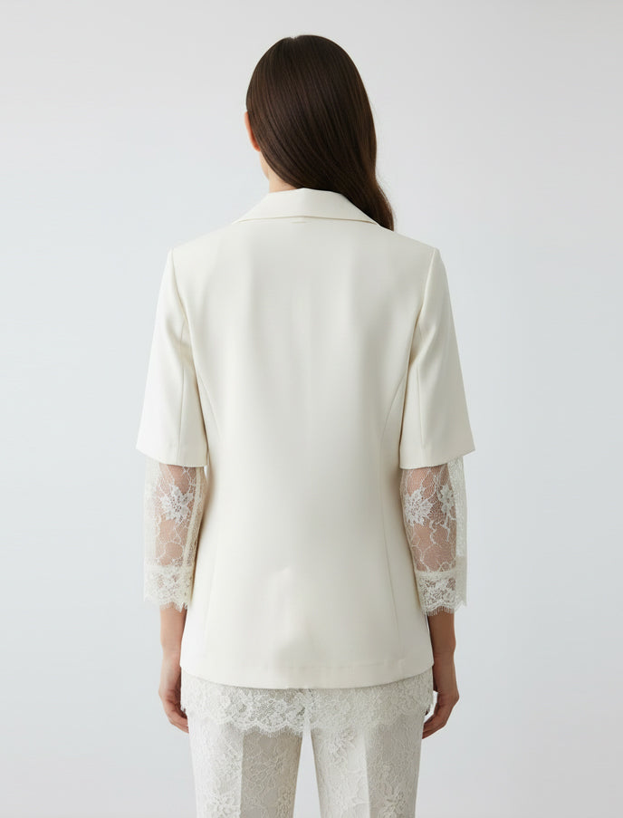 Giacca in pizzo Vicolo P26ES623 Latte
