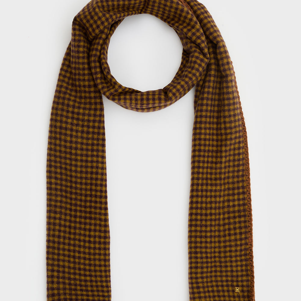 Sciarpa NALI' ANGY QUADRI SMALL LASC0317 Ocra/Viola Donna