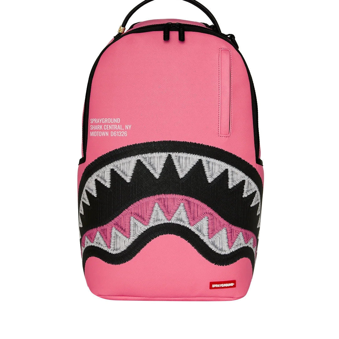 Zaino Sprayground Shark Central Pink Embroidered Shark Backpack 910B9630NSZ Unisex Uomo Donna