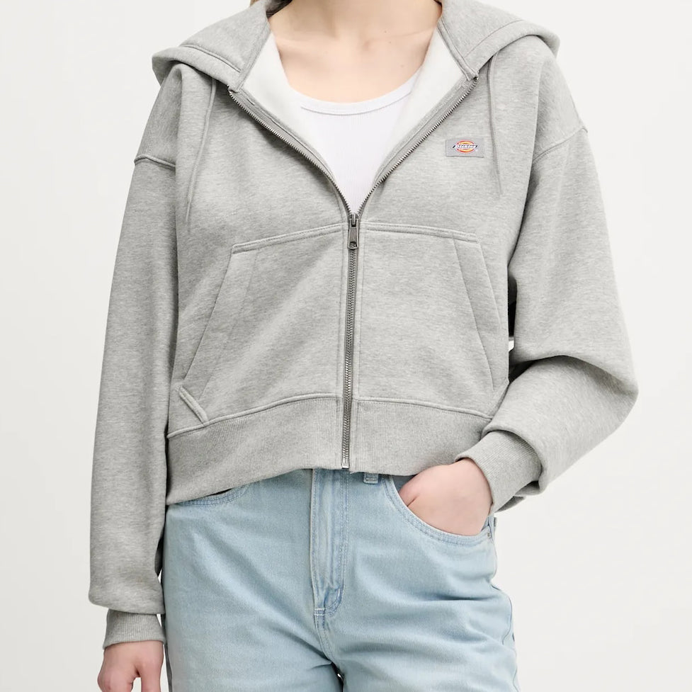 Felpa con zip e cappuccio Dickies OAKPORT DK0A4Y1ZHG01 grigio Donna