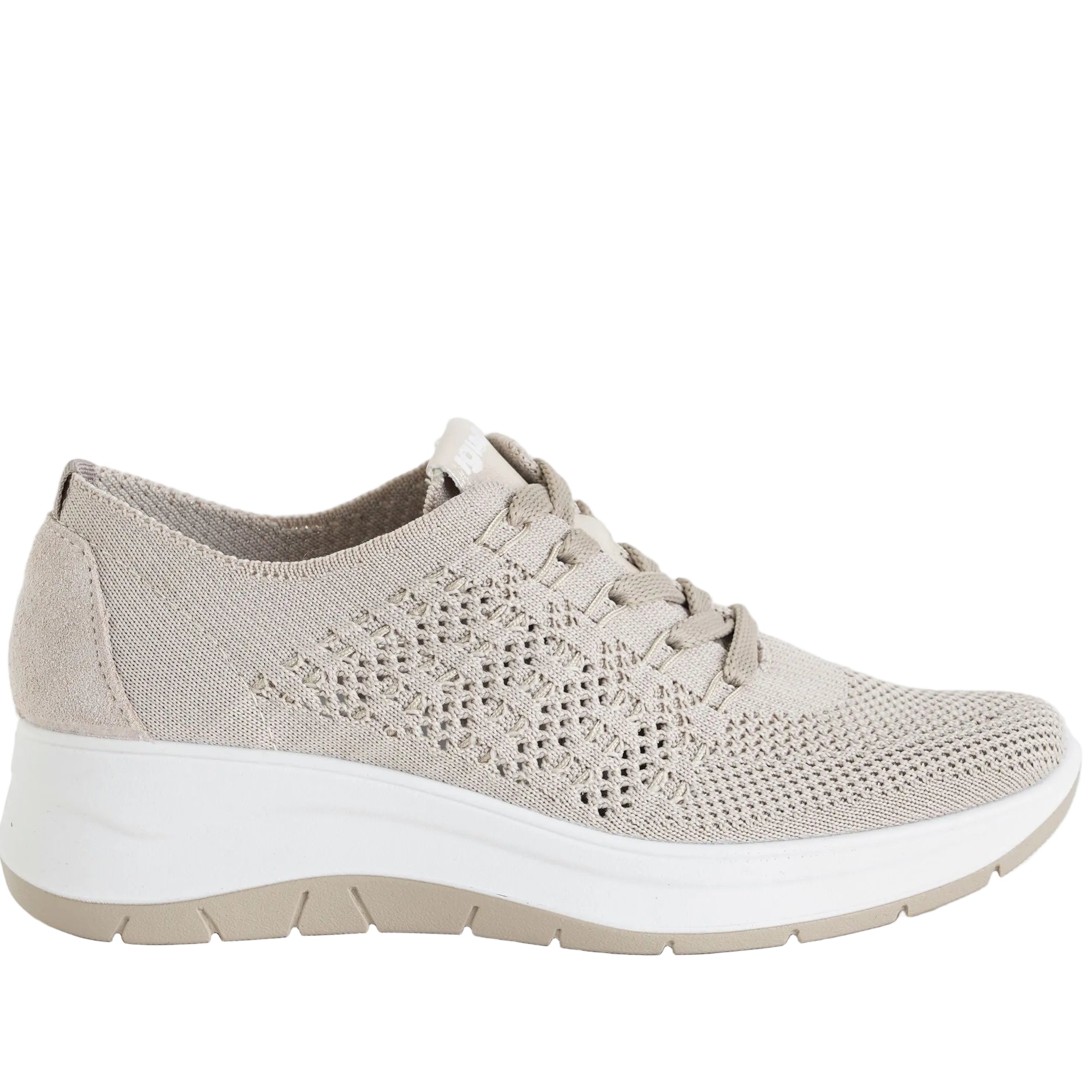 IGI&CO 1140833 sneakers zeppa donna colore Cream-Plat beige