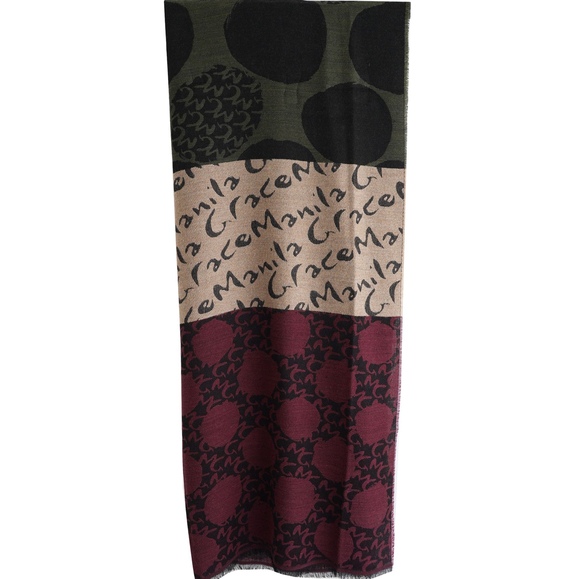 Sciarpa Jacquard MANILA GRACE F630GJ Militare