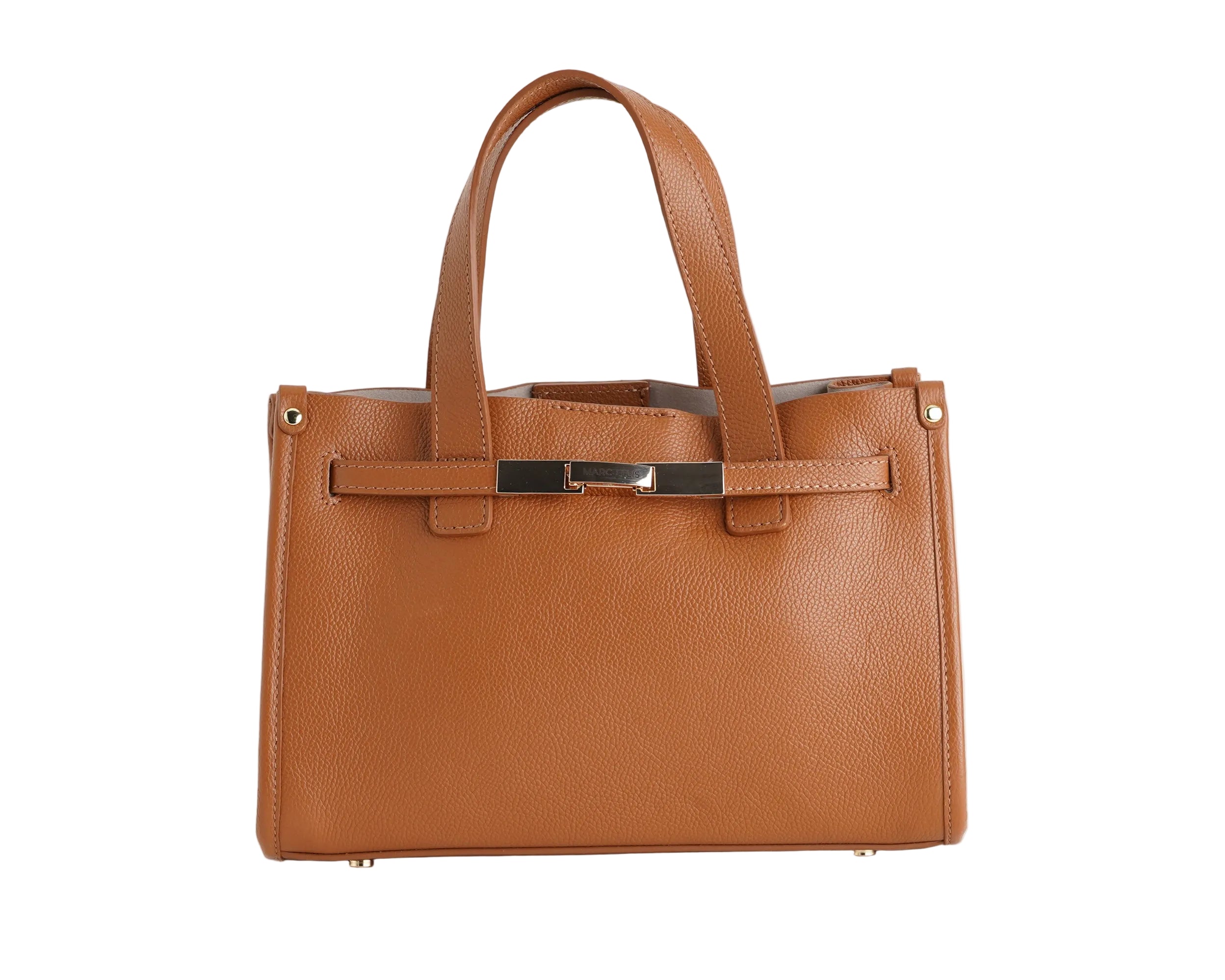 Borsa a spalla Marc Ellis Cassiope S Do Donna Tan Gold - Vista frontale