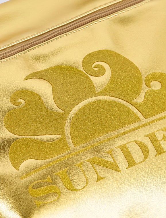 Clutch laminata con logo Sundek AW416ABPU7LA Gold