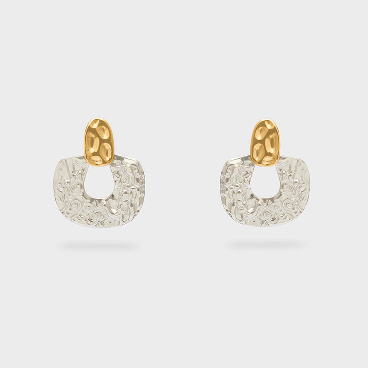 Orecchini U shape NALI' LNOR0093 Argento/Oro Donna