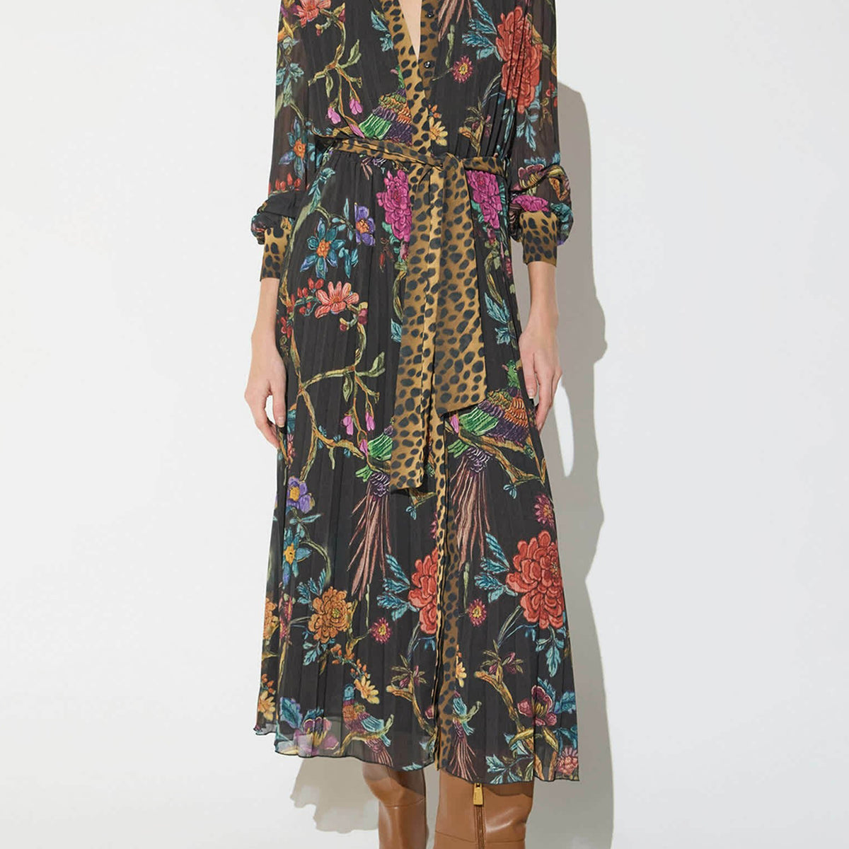 Abito midi Lola Casademunt MF2616011 25Z Marrone/Multic. Donna