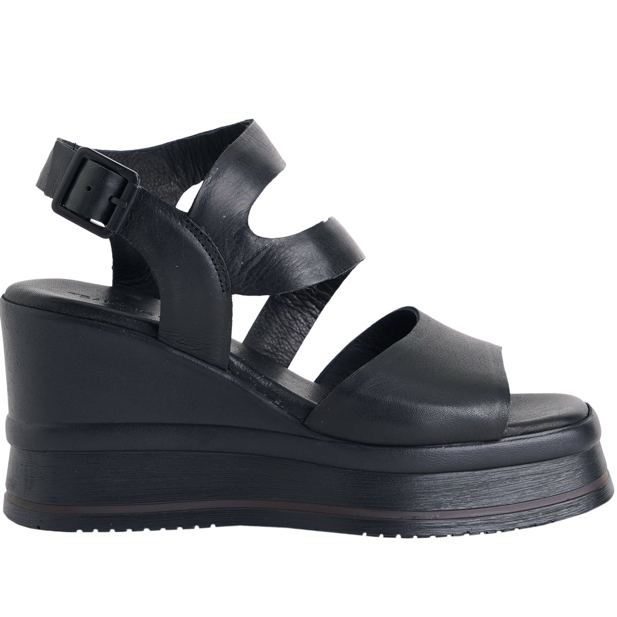 Sandalo con zeppa donna TSAKIRIS MALLAS nero
