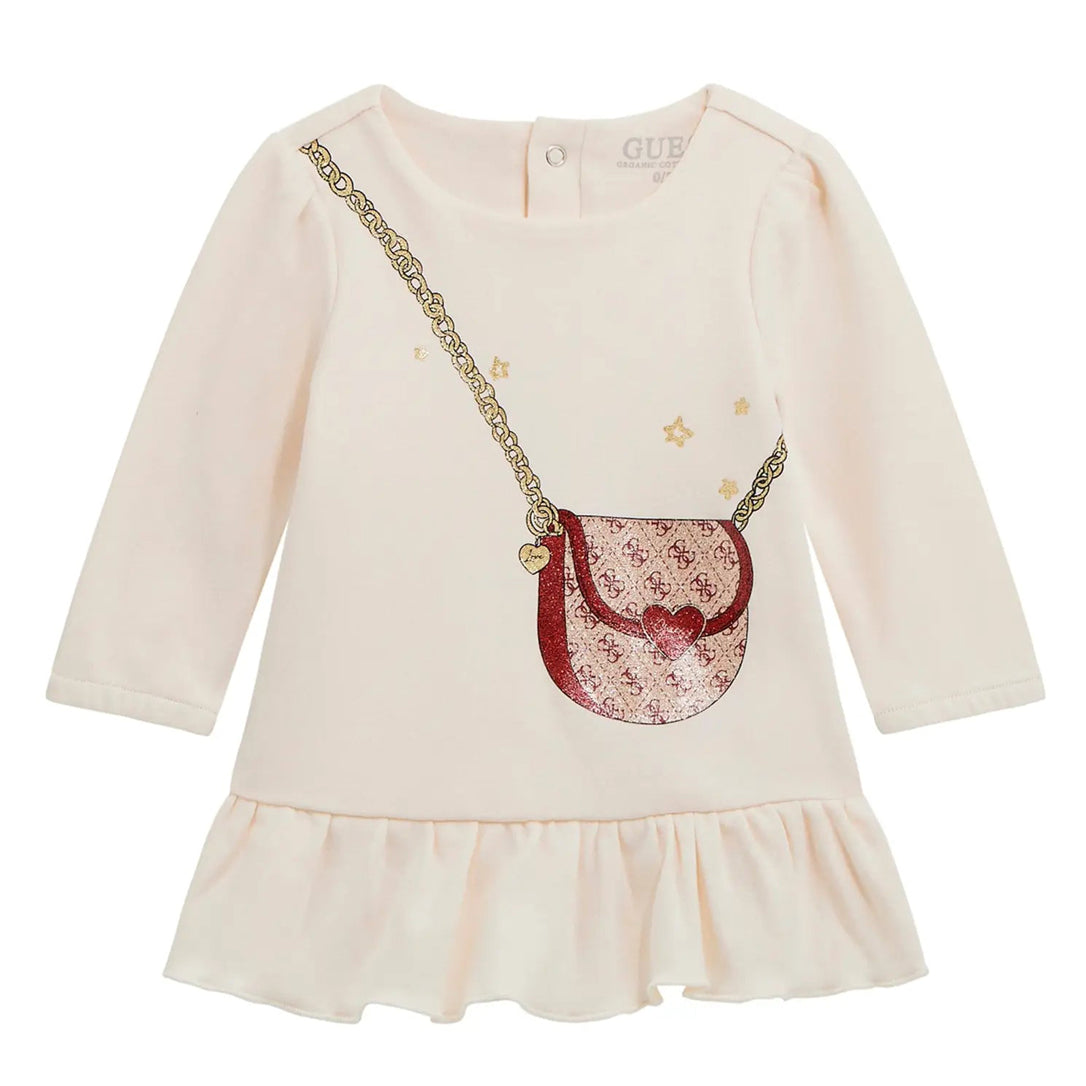 Abito manica lunga GUESS S5BG01 Cream White Bambina
