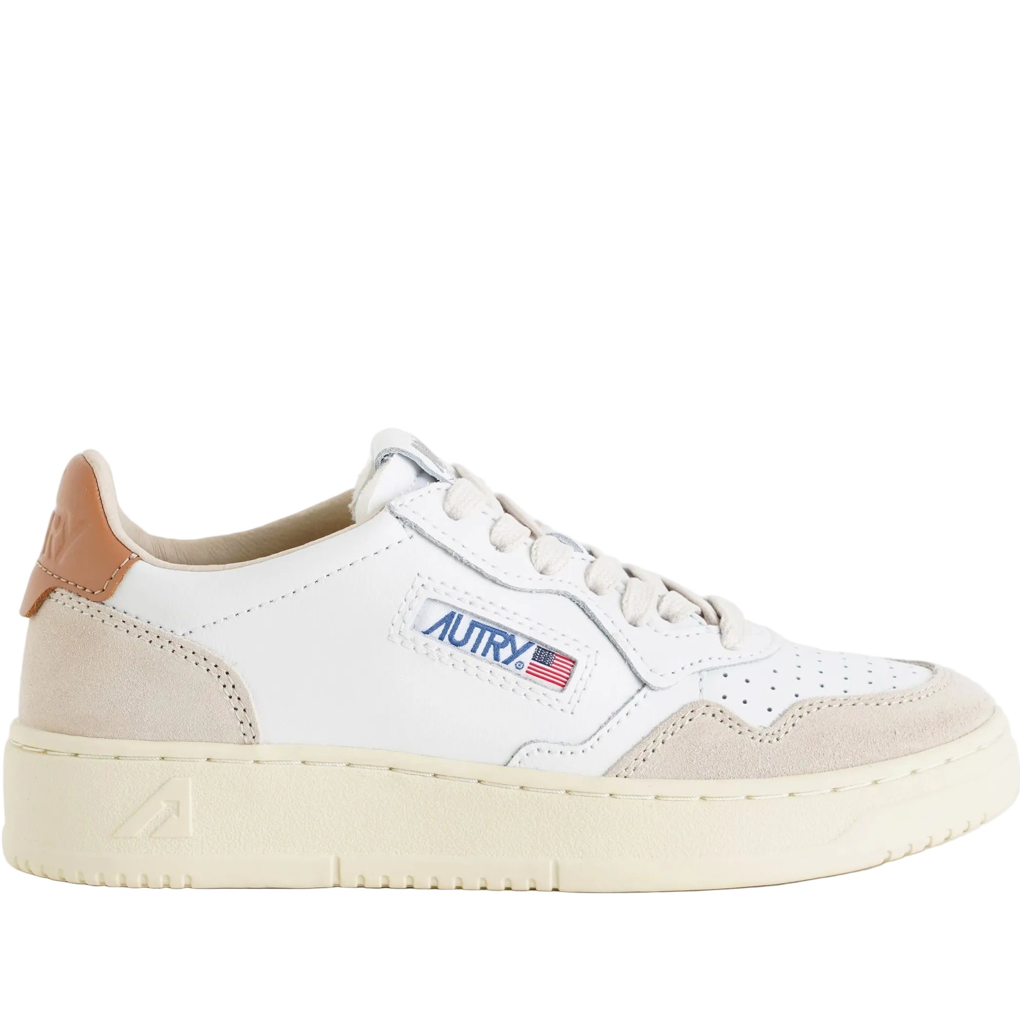 Sneakers in pelle e suede Autry Medalist Low AULW LS16 Bianco/Lion Donna
