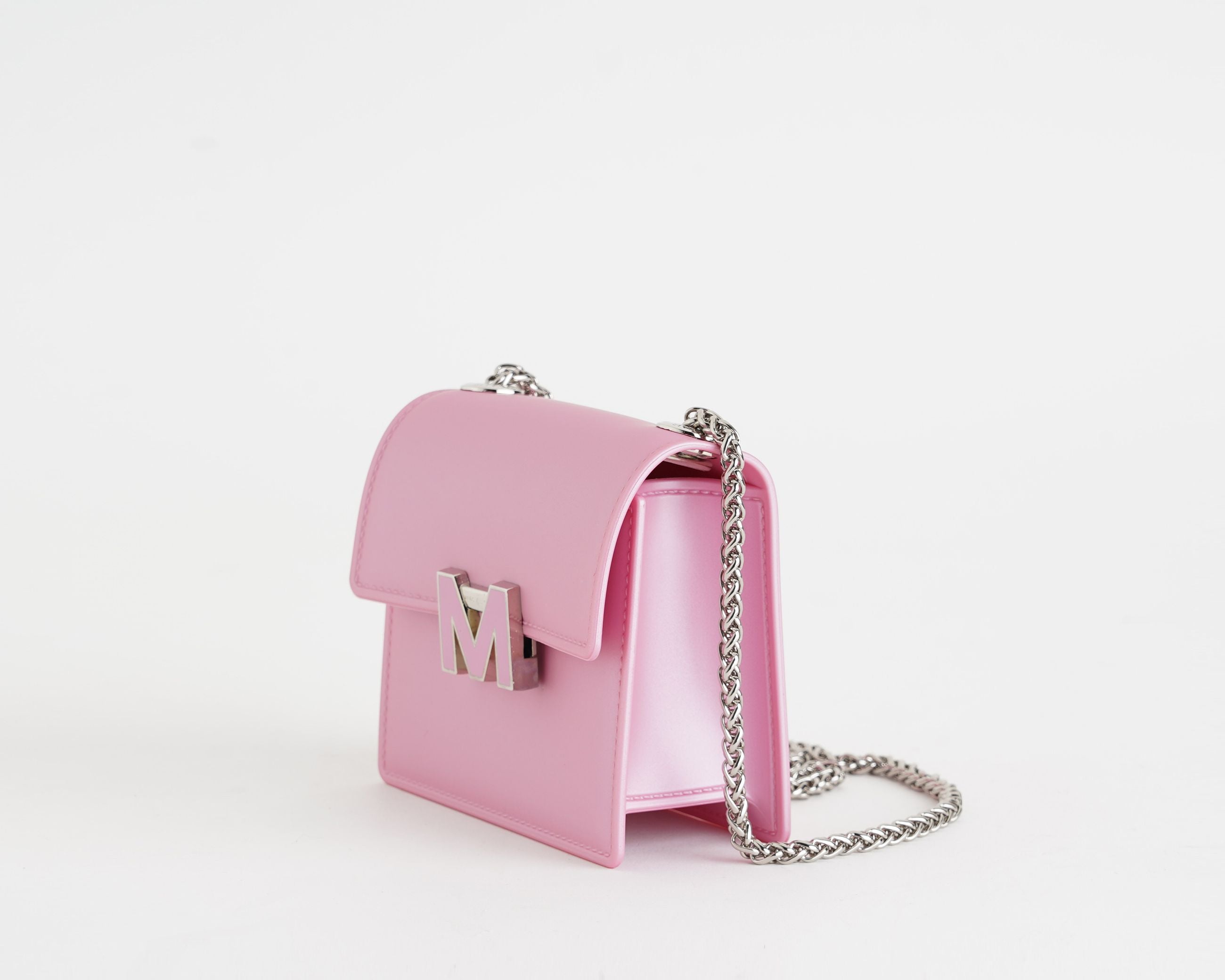 Borsa a spalla Marc Ellis Supermee S Donna Cashmere Rose Silver – Vista laterale