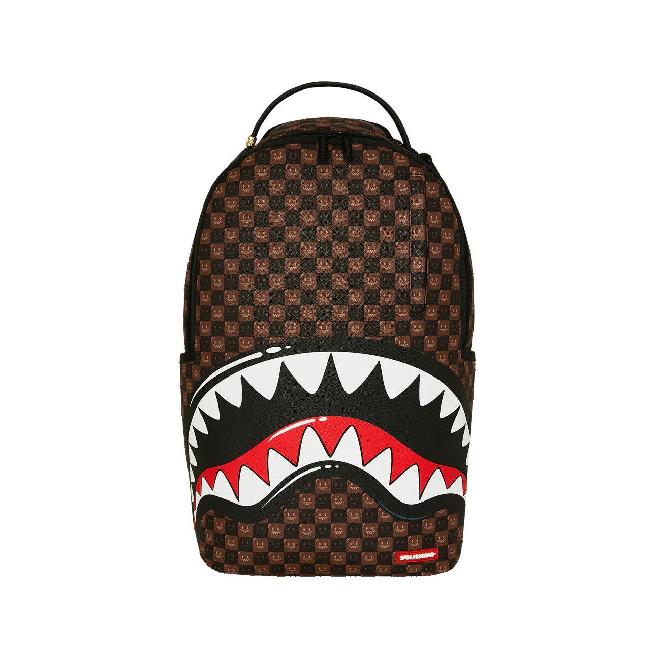 Zaino Sprayground Sharks In Paris Wtf Bubble Brown Check Backpack 910B8634NSZ Unisex Uomo Donna