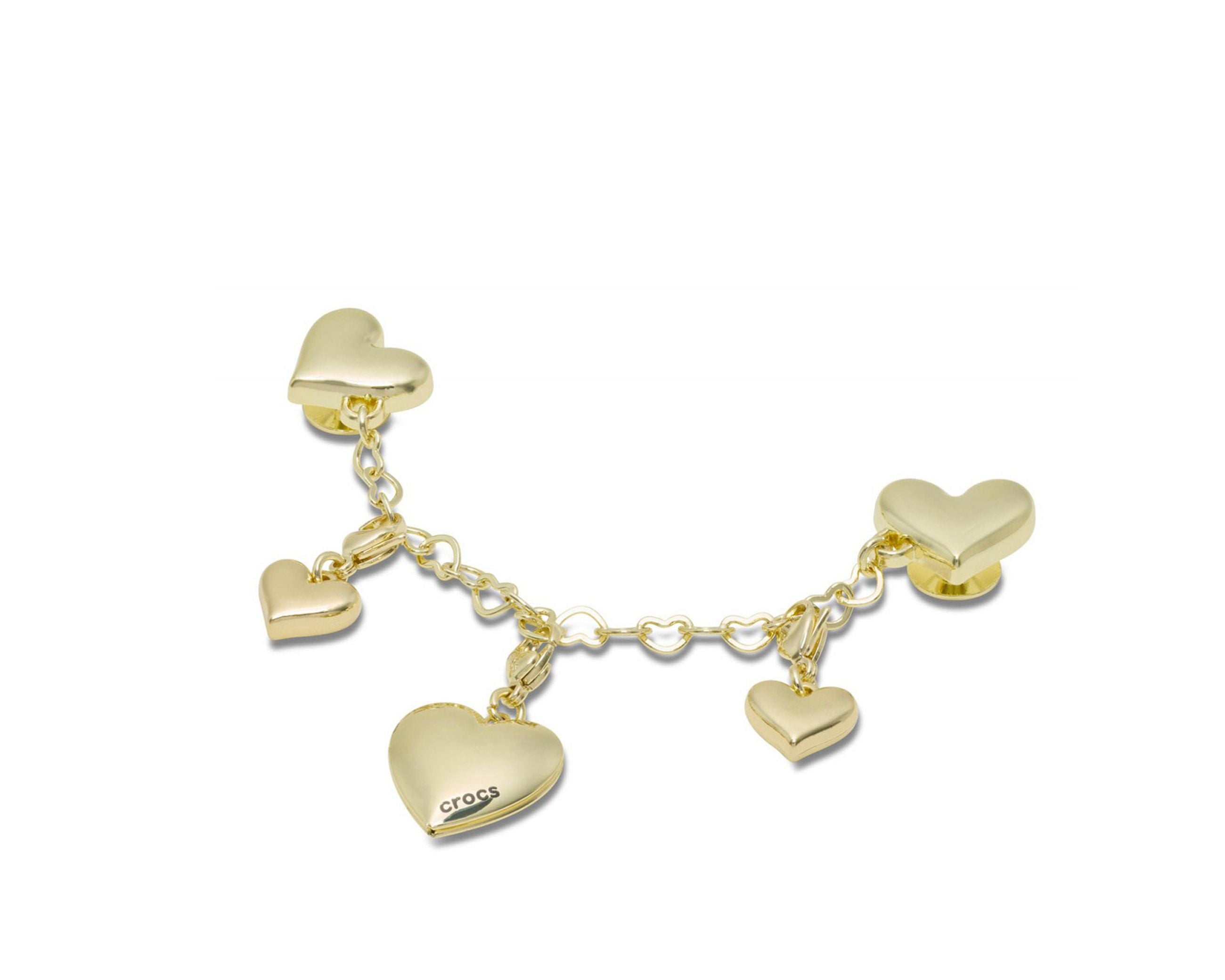 Charm Crocs Gold Heart Chain CR.5917 JIB Multi
