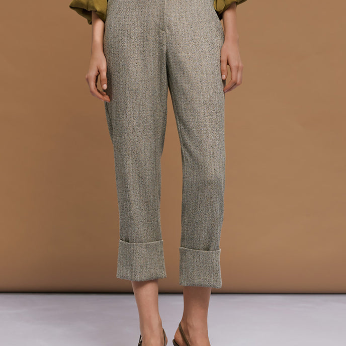 Pantaloni con risvolti ACCESS FASHION 54-5017-114 Grigio Donna