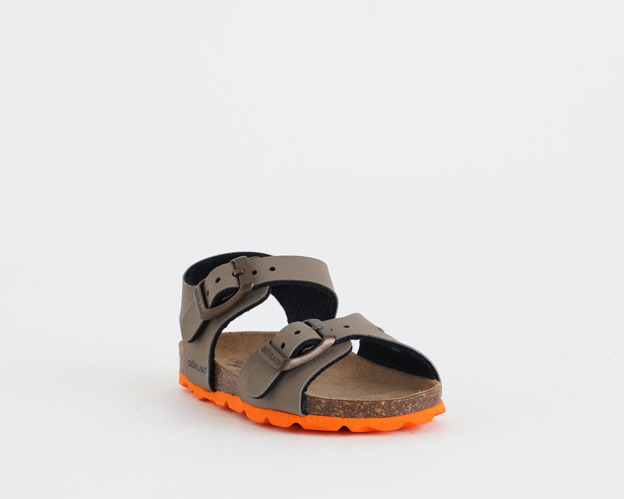 GRUNLAND SB0025 Sandalo Aria Bambino Tortora Arancio