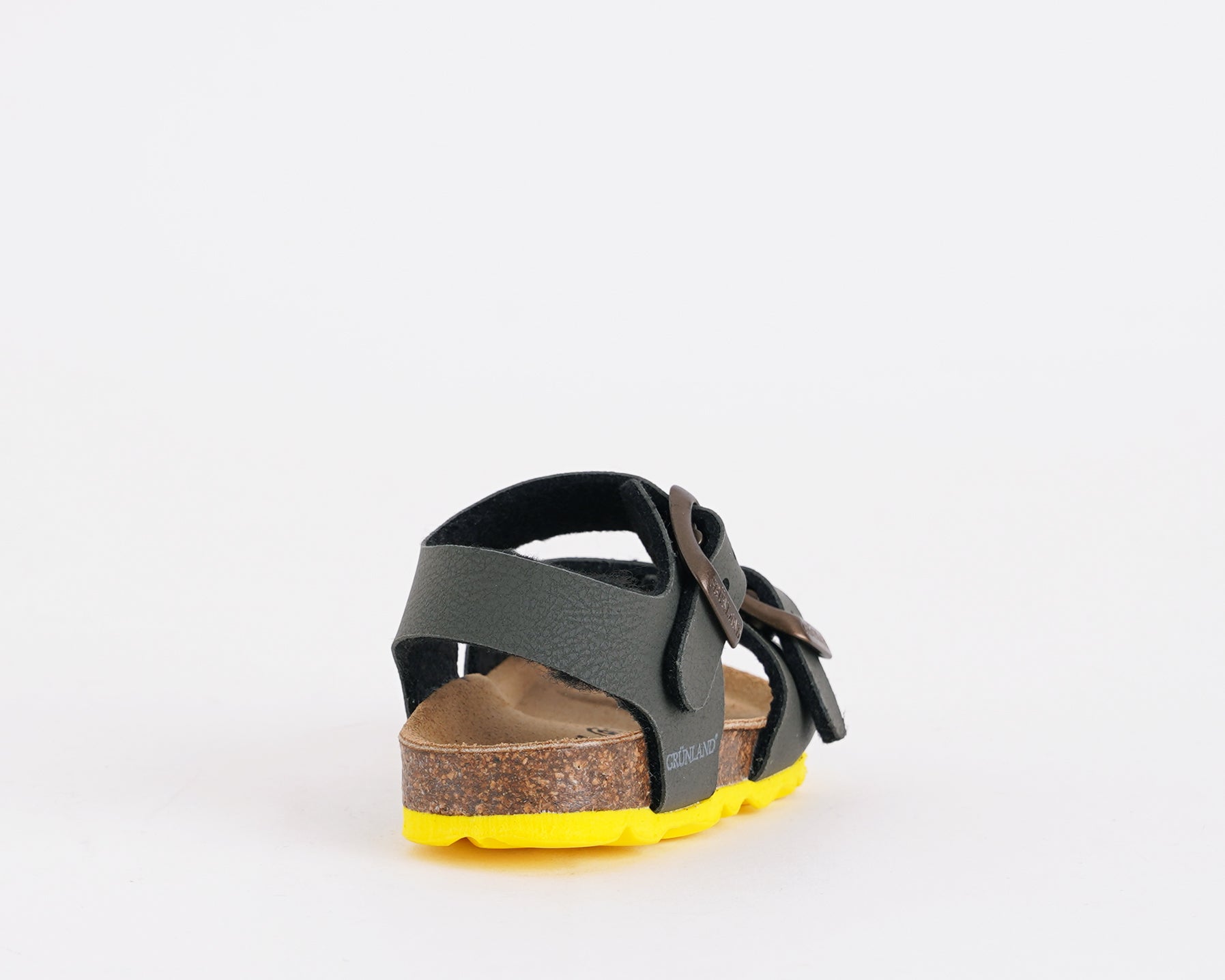 GRUNLAND SB0025 Sandalo Aria Bambino Oliva Giallo