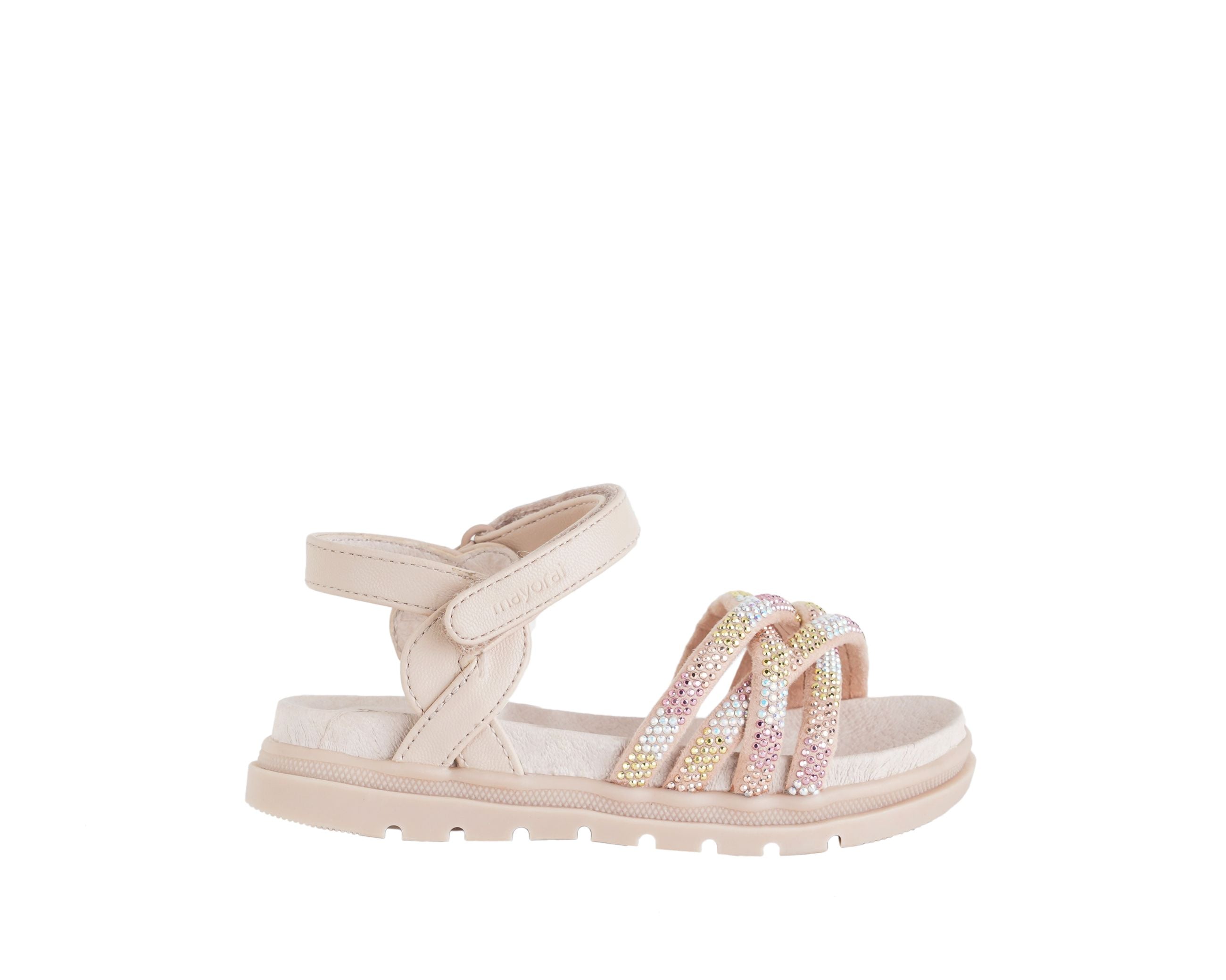 Sandalo strass 43738 MAYORAL bambina colore Nocciola