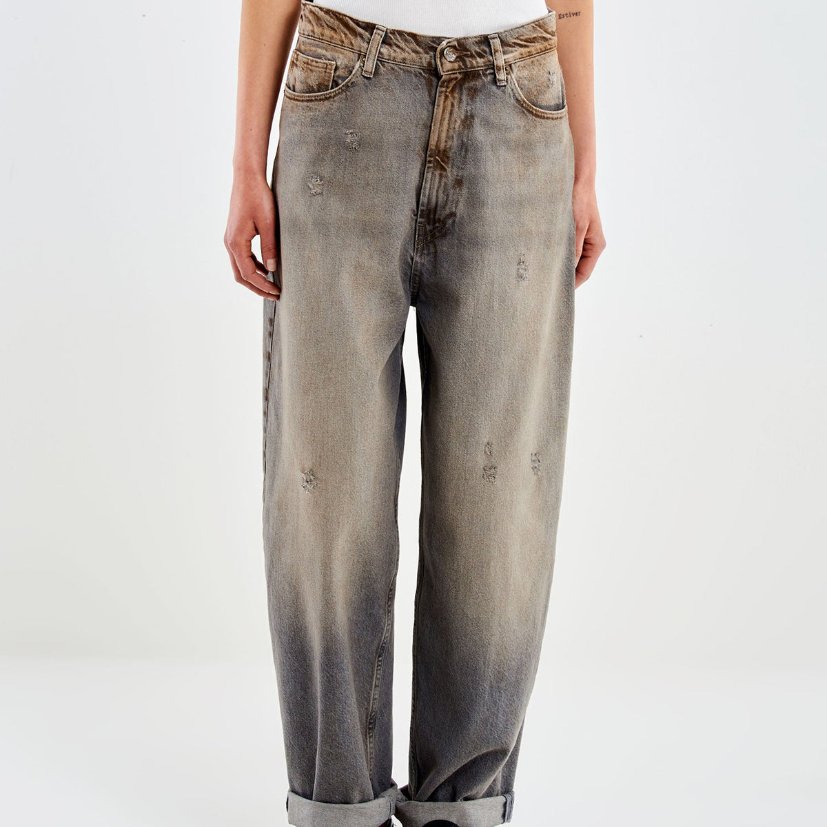 Jeans a vita media Vicolo Laila DAC5013 Sporco Ruggine Donna