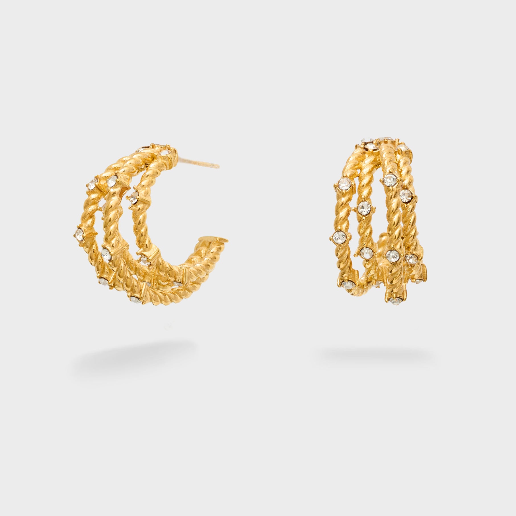Orecchini Semicerchio Con Pietre Nali' PWOR0021 Oro Donna