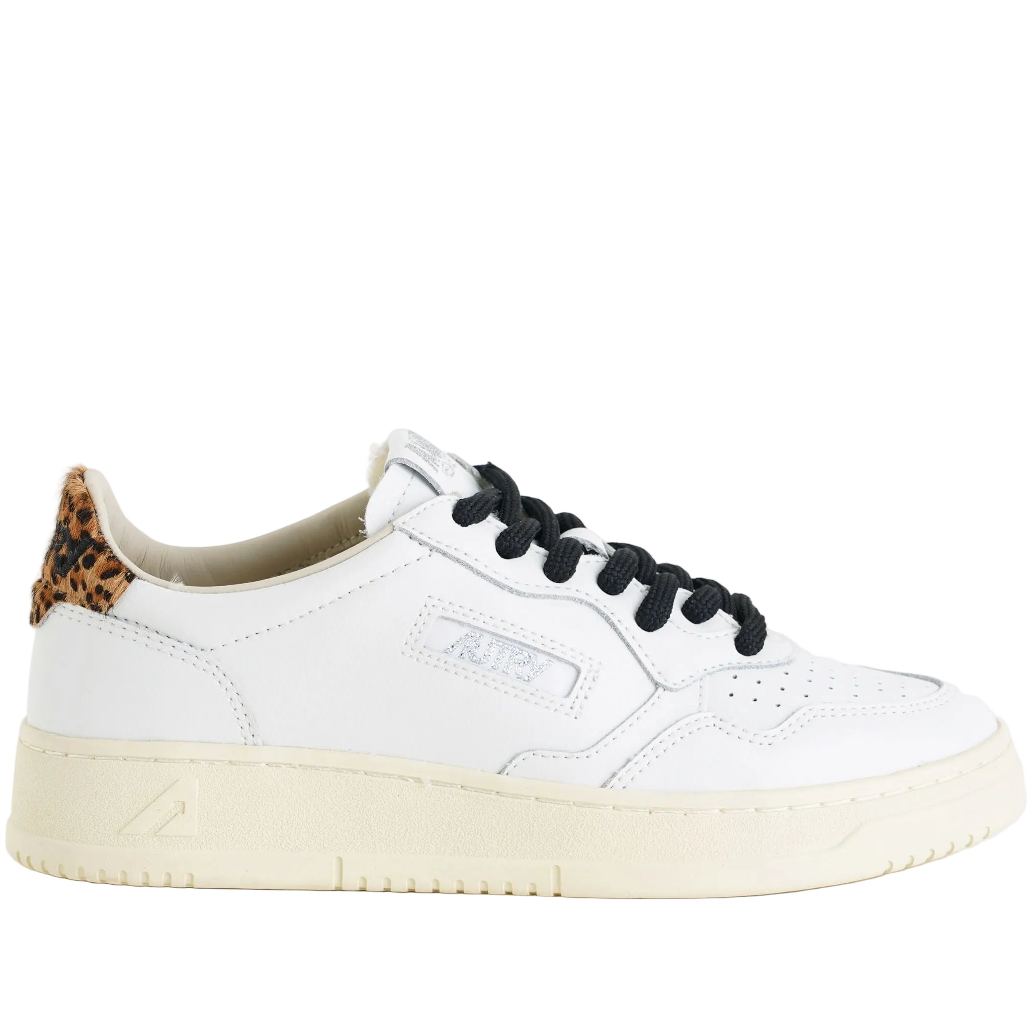 Sneakers in pelle Autry Medalist Low AULW OC01 Bianco/Leopard Donna