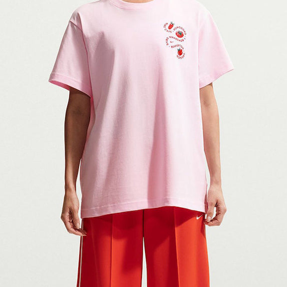 Nike T-Shirt Oversize Sportswear Cafe Tomato IH8036-663 Pink Foam donna