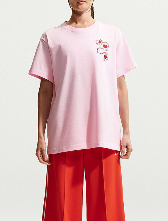 Nike T-Shirt Oversize Sportswear Cafe Tomato IH8036-663 Pink Foam donna
