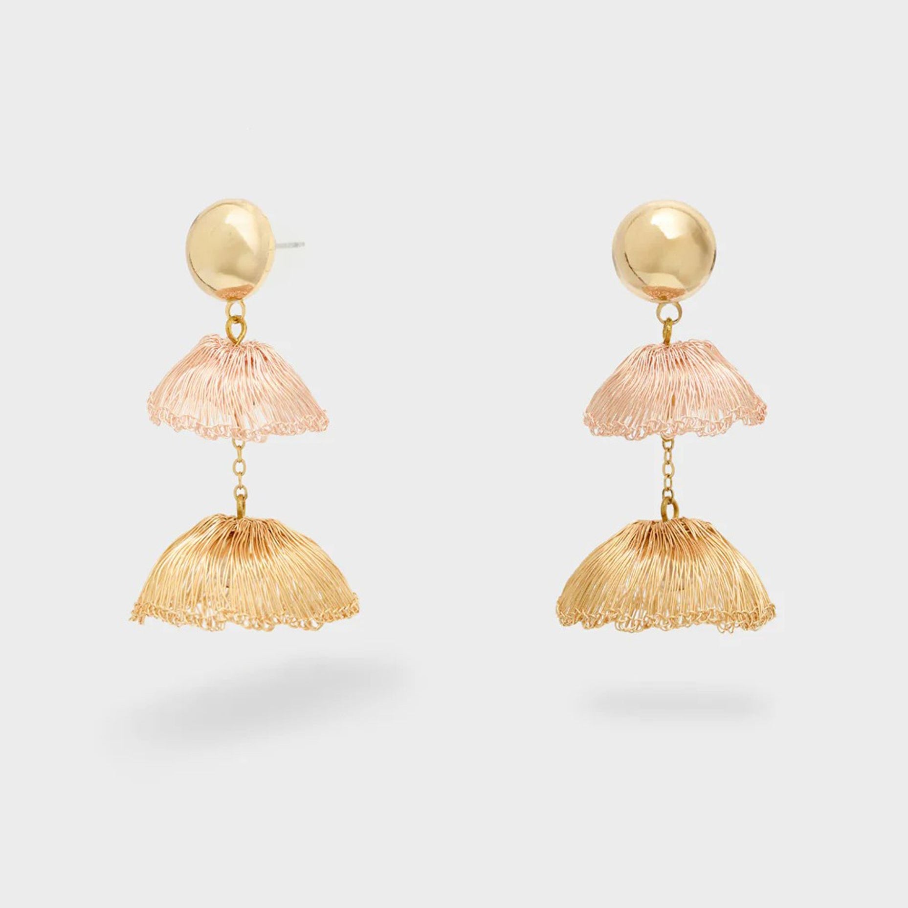 Orecchini Nalì Bells con Pietre BEOR0376 Rosa Donna