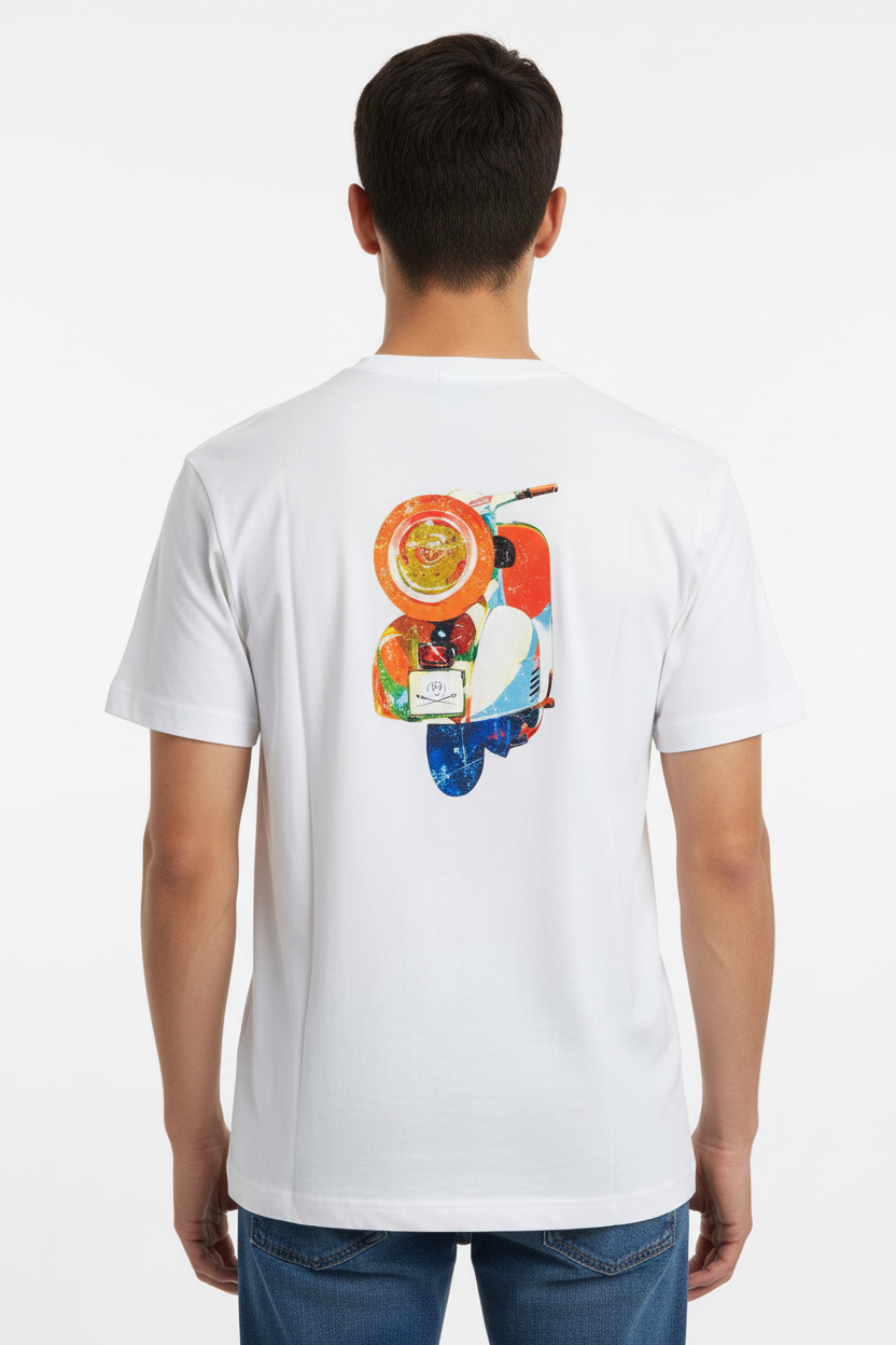 T-shirt Vespa - Vista Posteriore