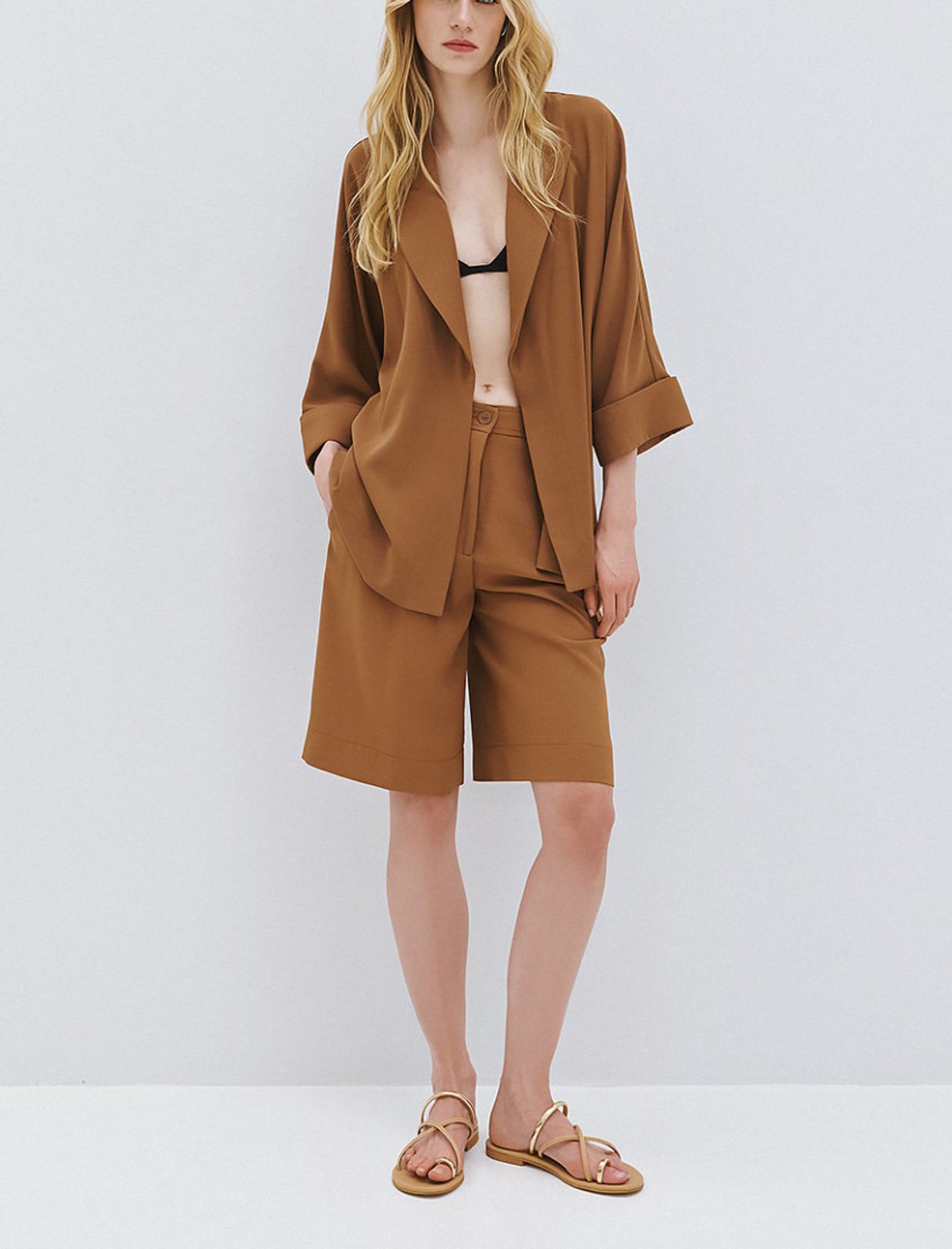 Bermuda con pieghe Access Fashion 63-5115-183 Choco