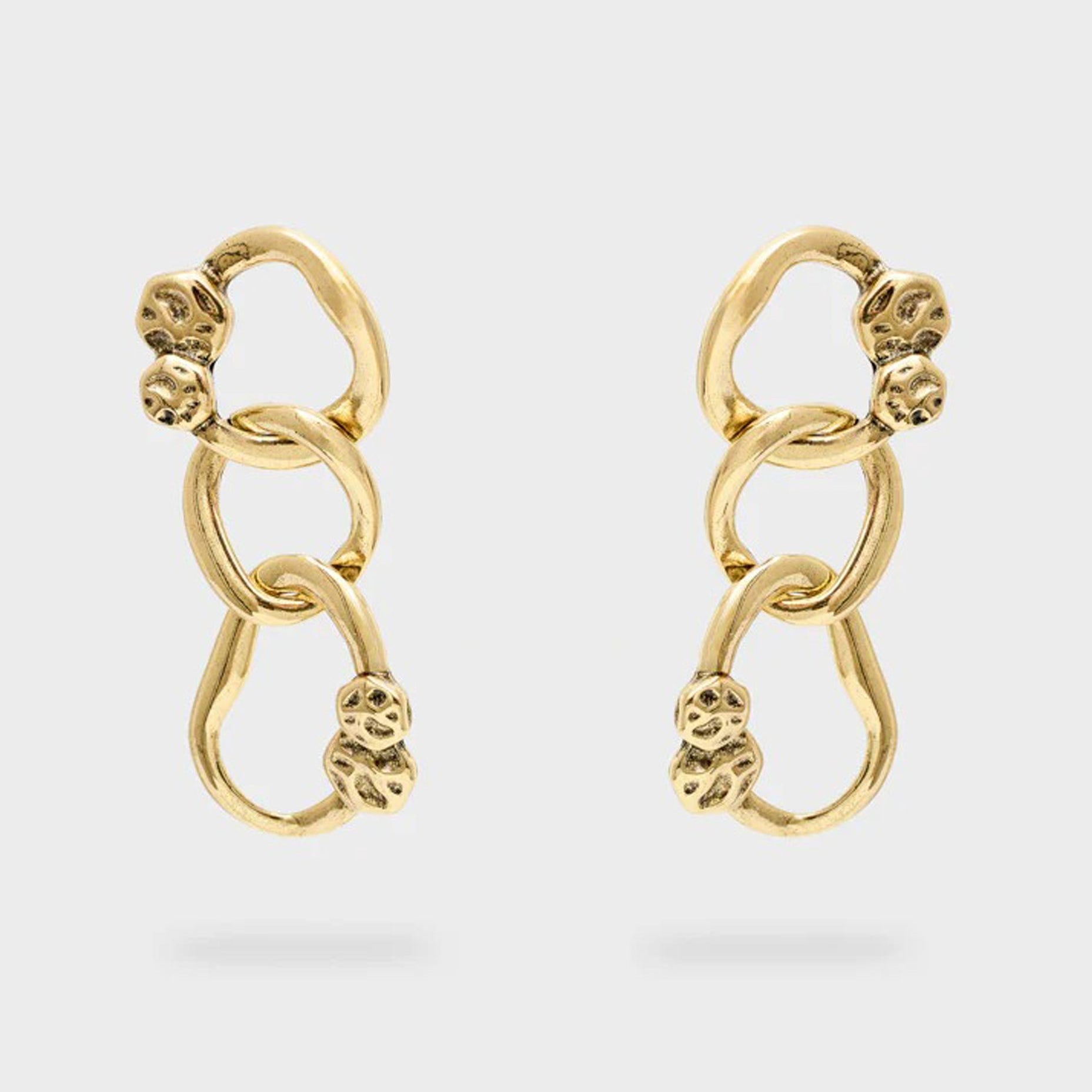 Orecchini Nali' pendenti Catena Chuncky EMOR1875 Oro Donna