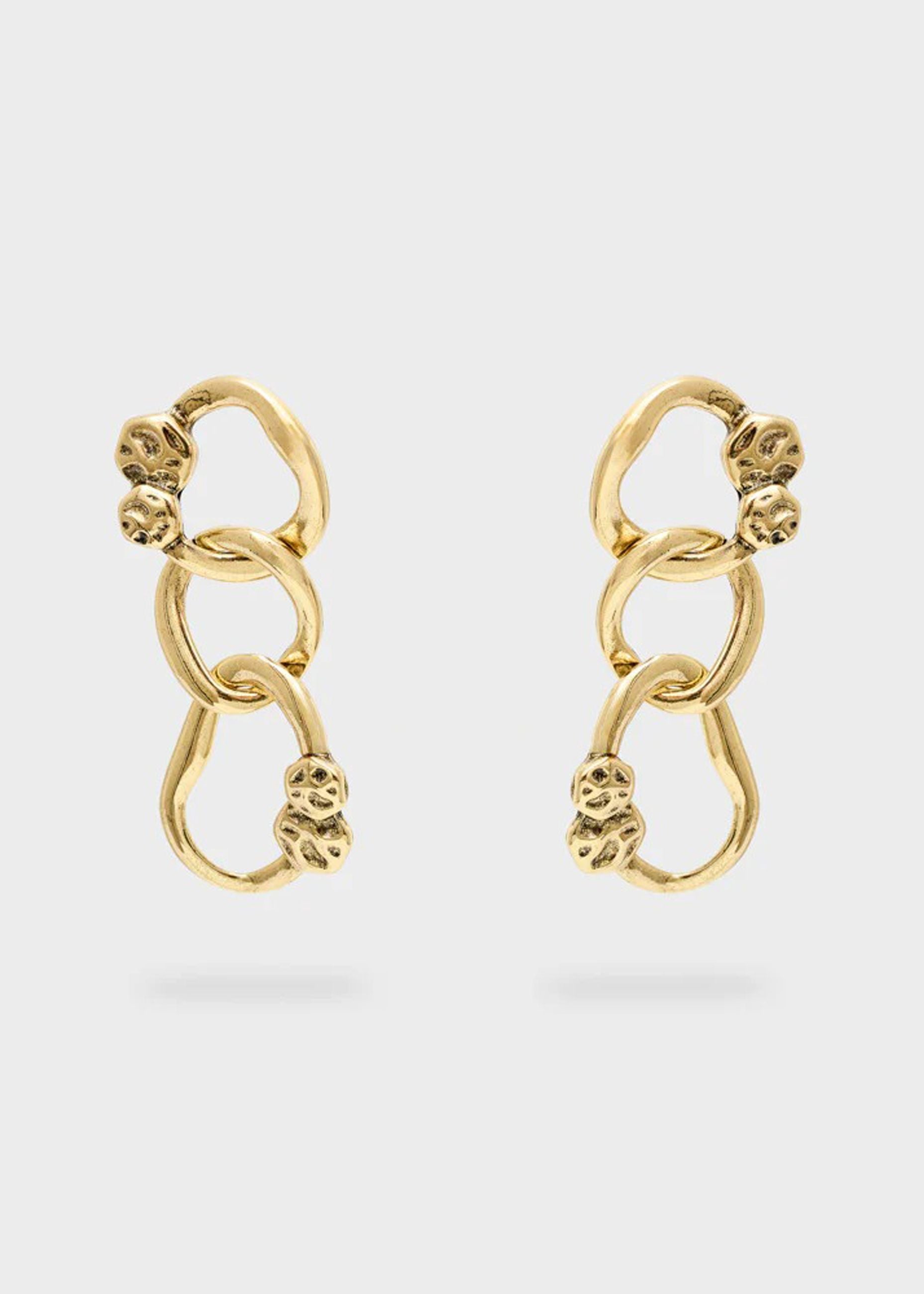 Orecchini Nali' pendenti Catena Chuncky EMOR1875 Oro Donna