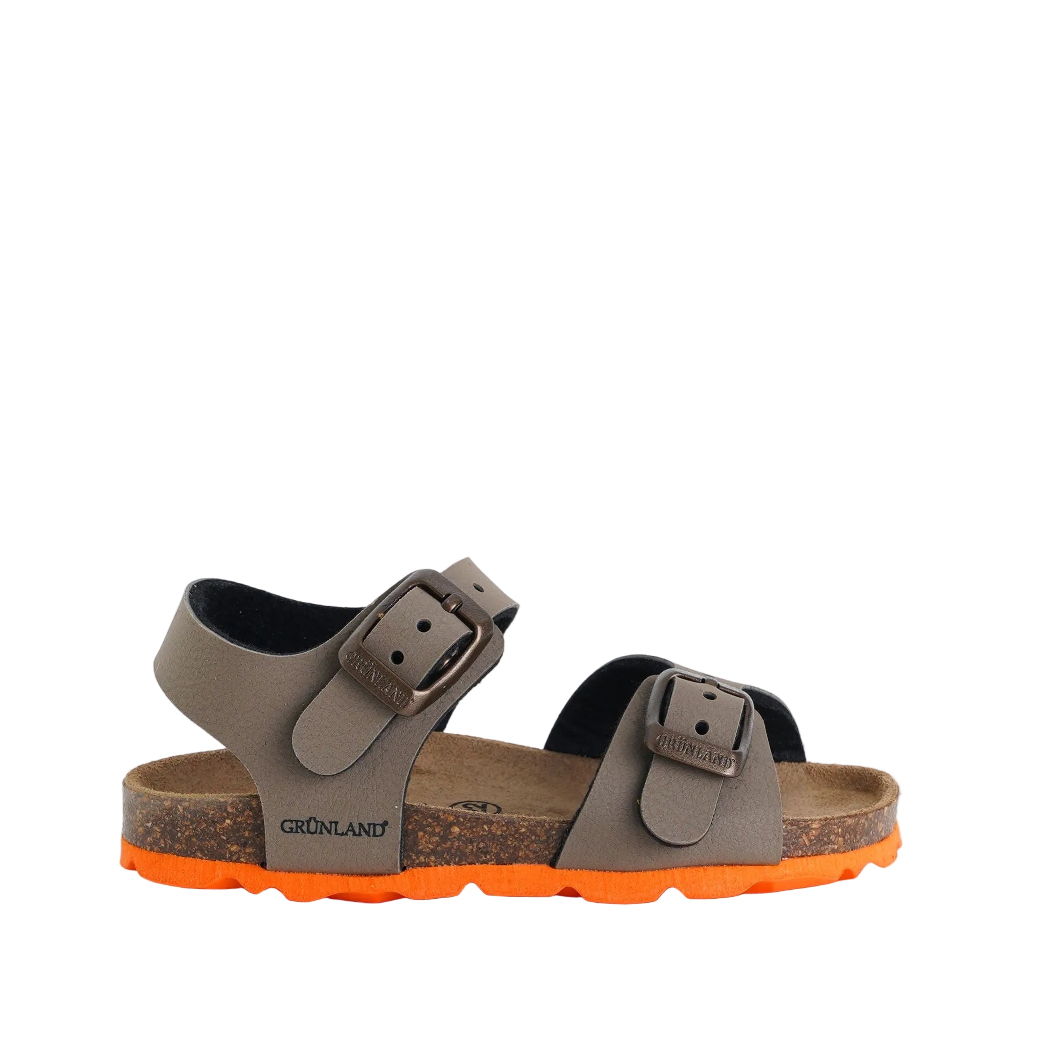 GRUNLAND SB0025 Sandalo Aria Bambino Tortora Arancio