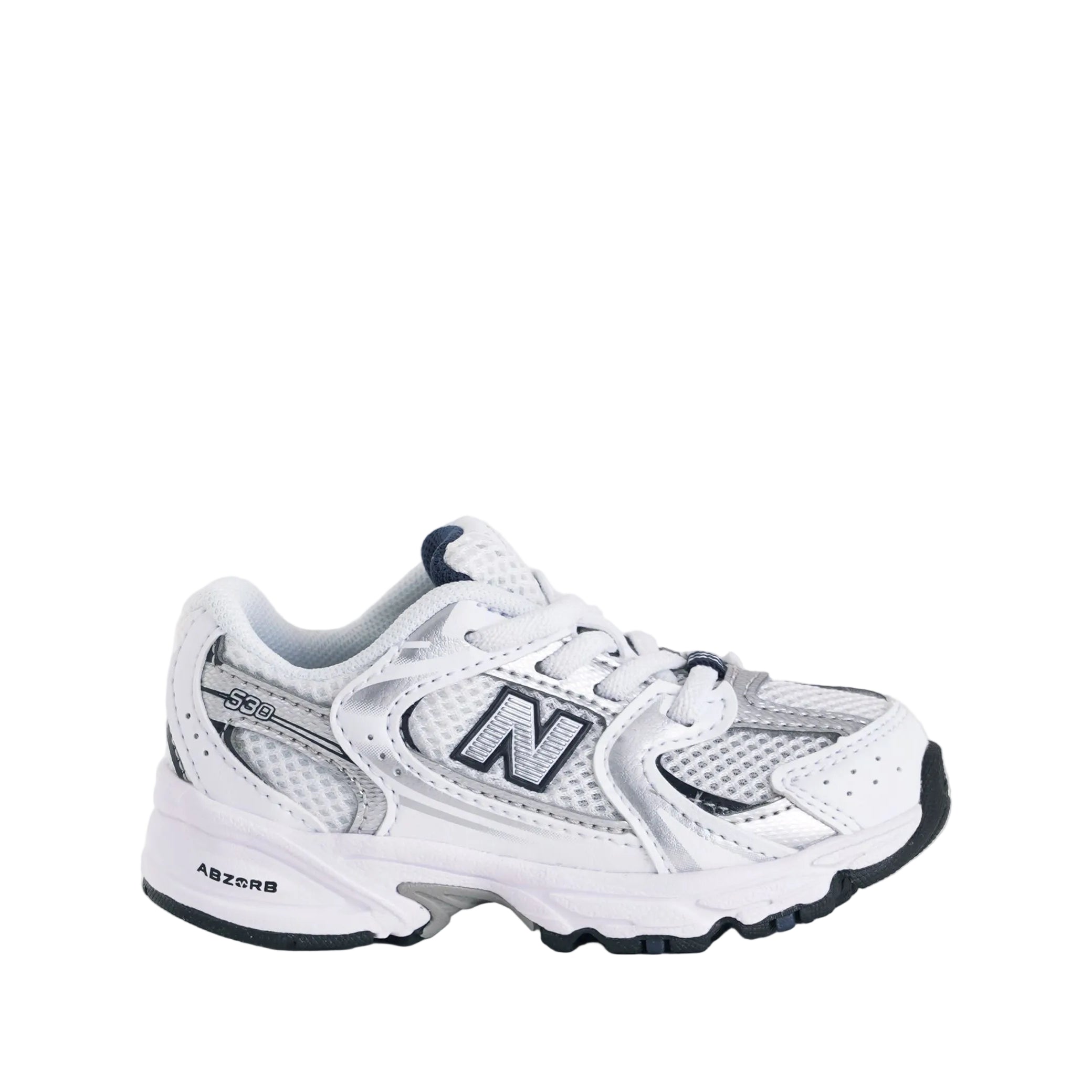 Sneakers Lifestyle New Balance 530 Bungee Lace IZ530SB1 White/Silver metallic Unisex bambino