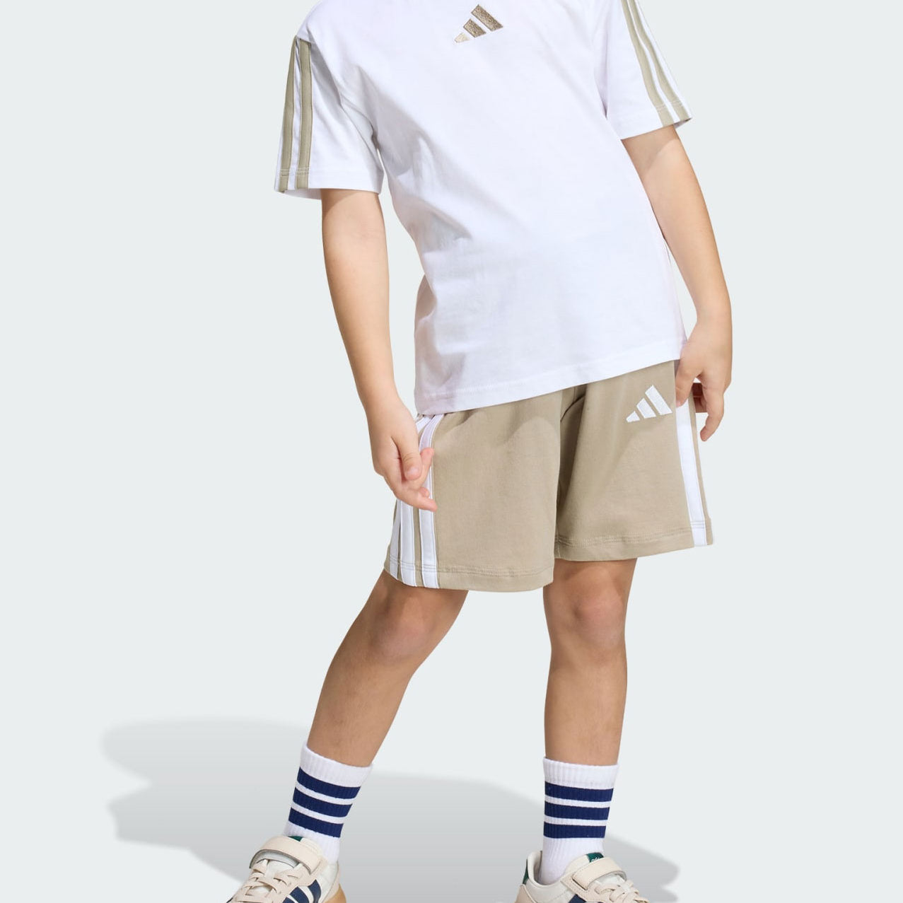 Set Adidas Essentials 3-Stripes KC6149 White Unisex bambino