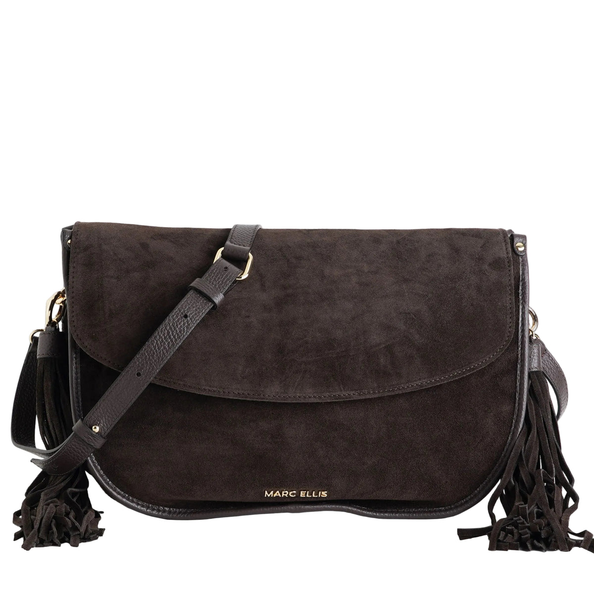 Borsa a spalla Marc Ellis Lima L CM Chocolate/Gold Donna