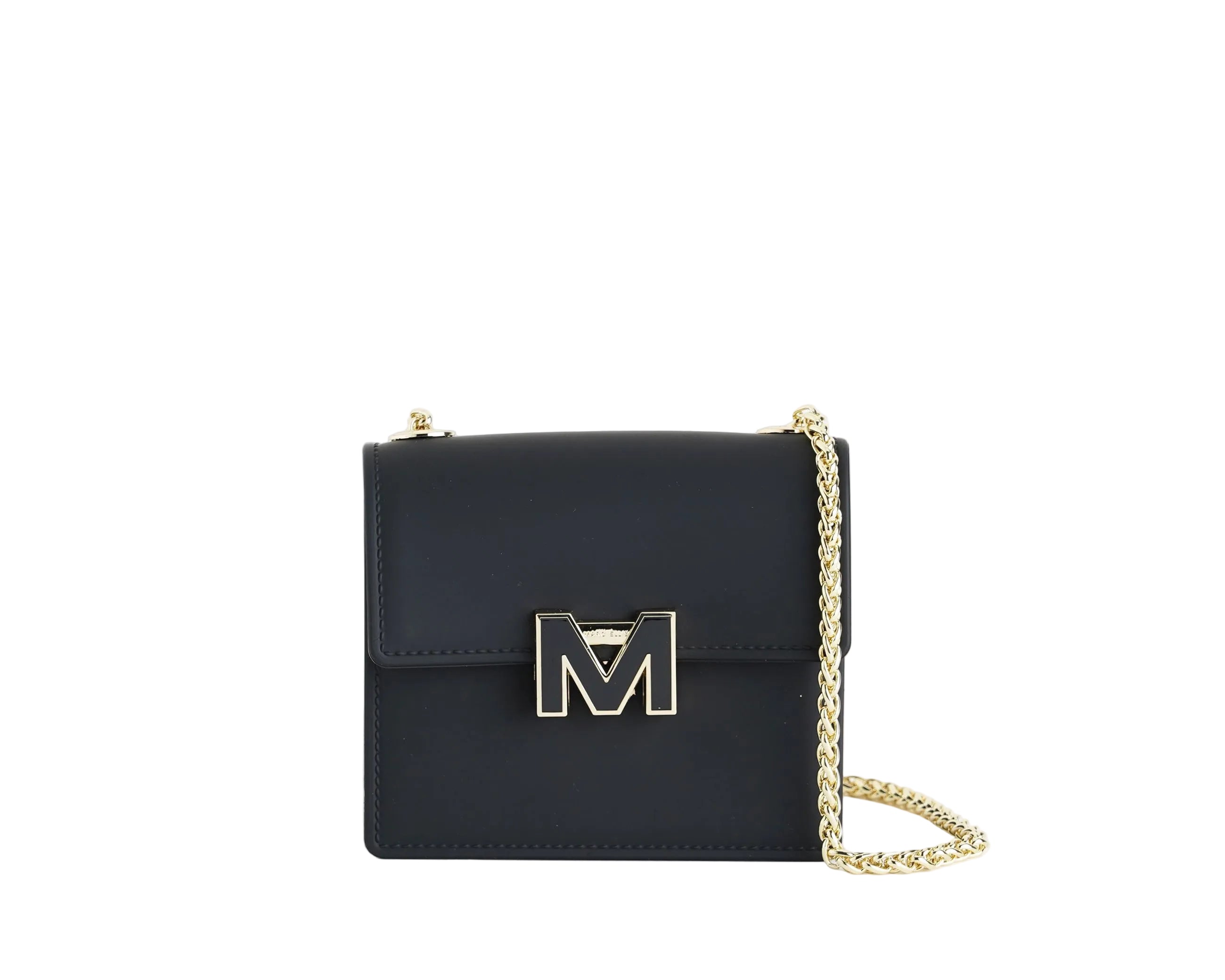Borsa a spalla Marc Ellis Supermee S Donna Black Light Gold – Vista frontale