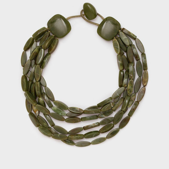 Collana multifilo Nalì Agata EMCL1274 Verde Donna