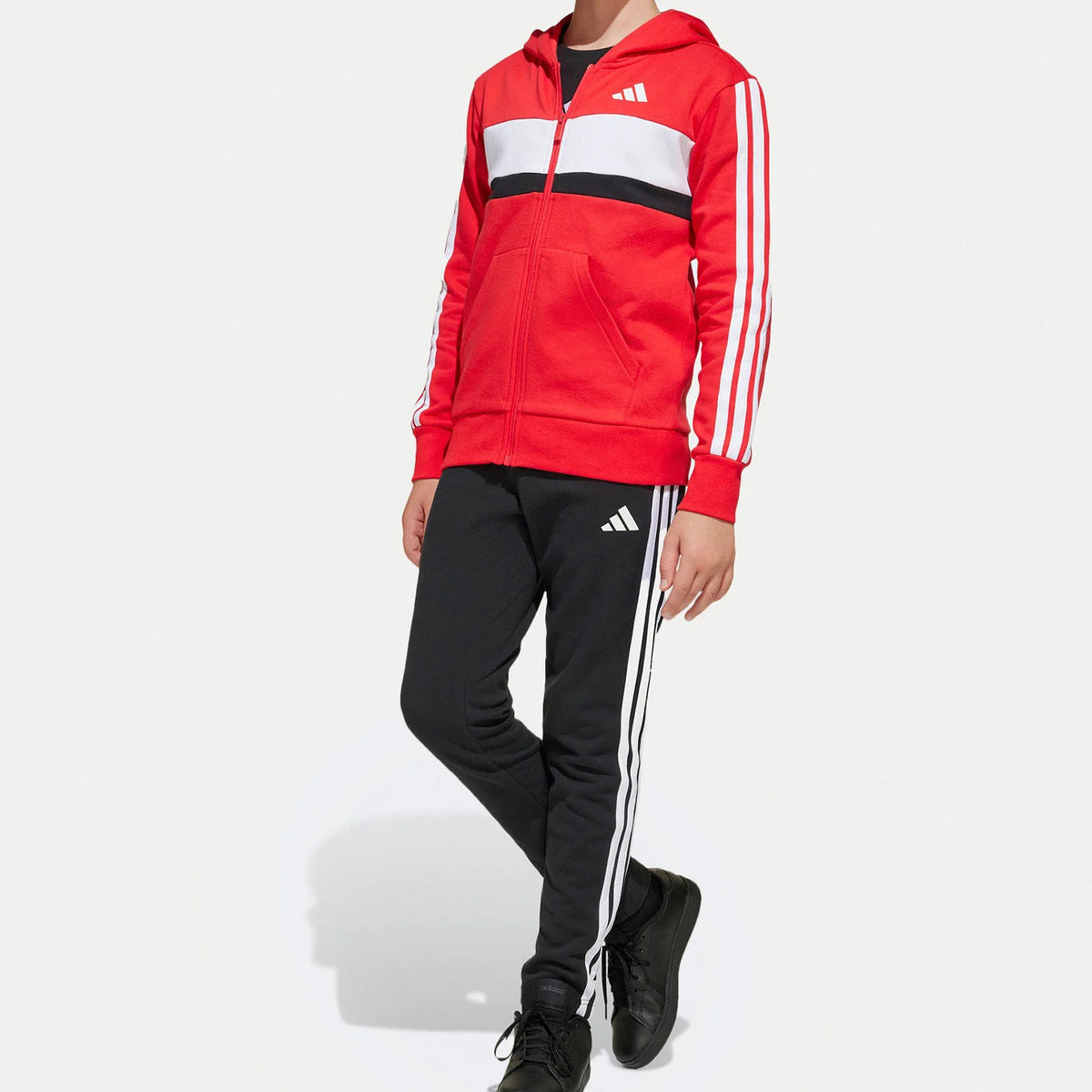 Completo tuta Adidas Seasonal Essentials Tiberio JC7522 Purrub./White Unisex bambino