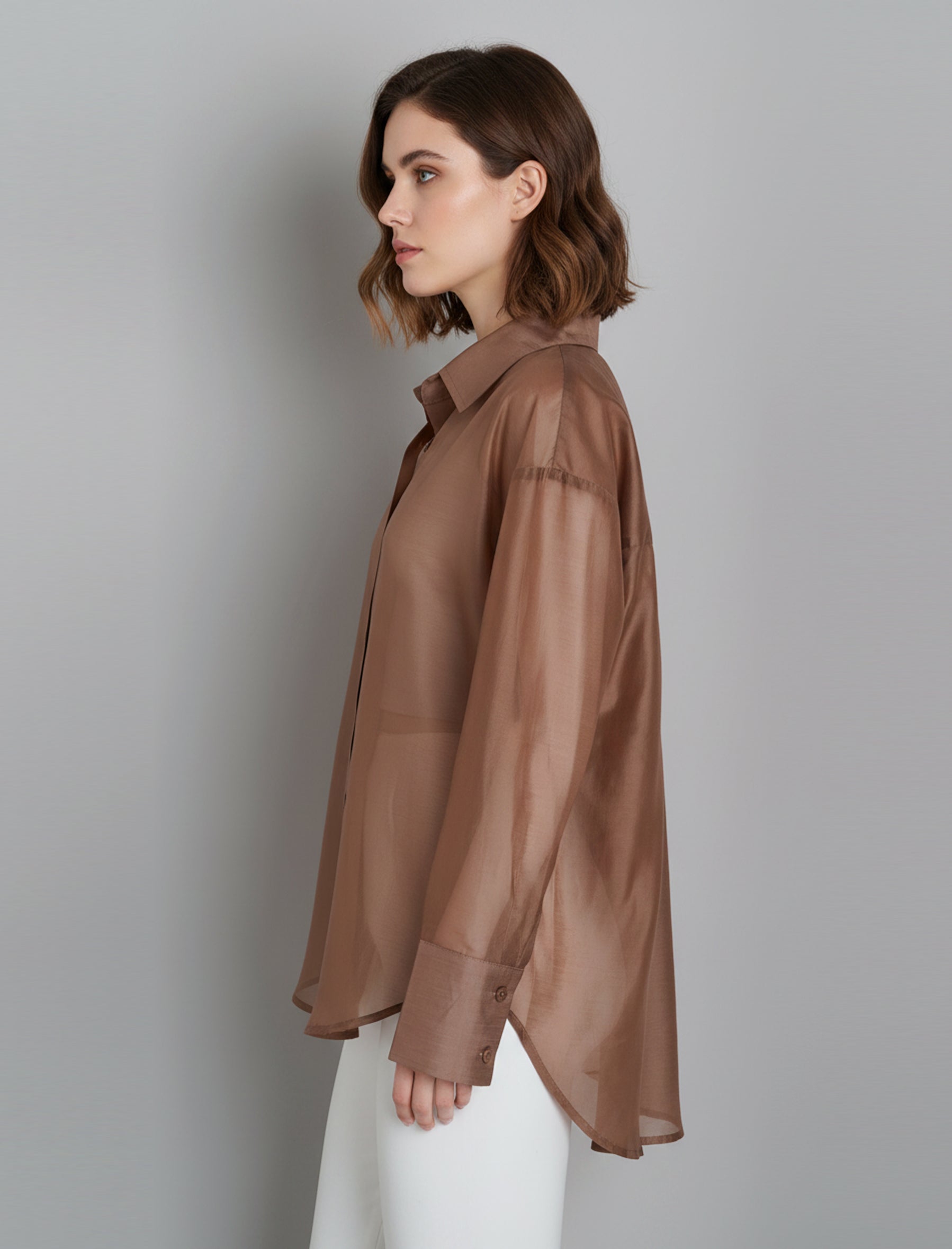 Camicia Anonyme Tencel Summer Shirt P26SB238 Nut