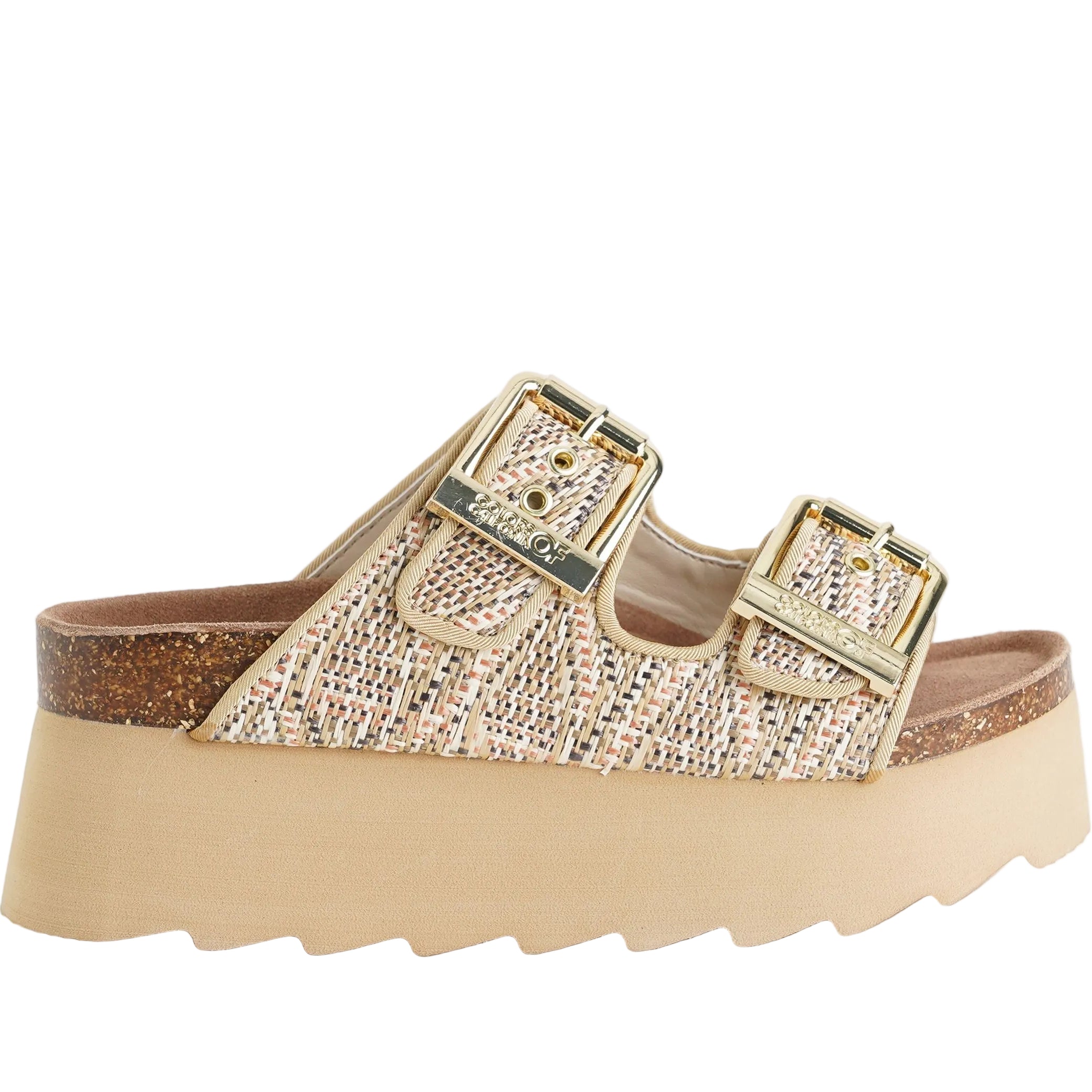 `Sandalo platform Colors of California HC.BES602 Natural (NAT) Donna`