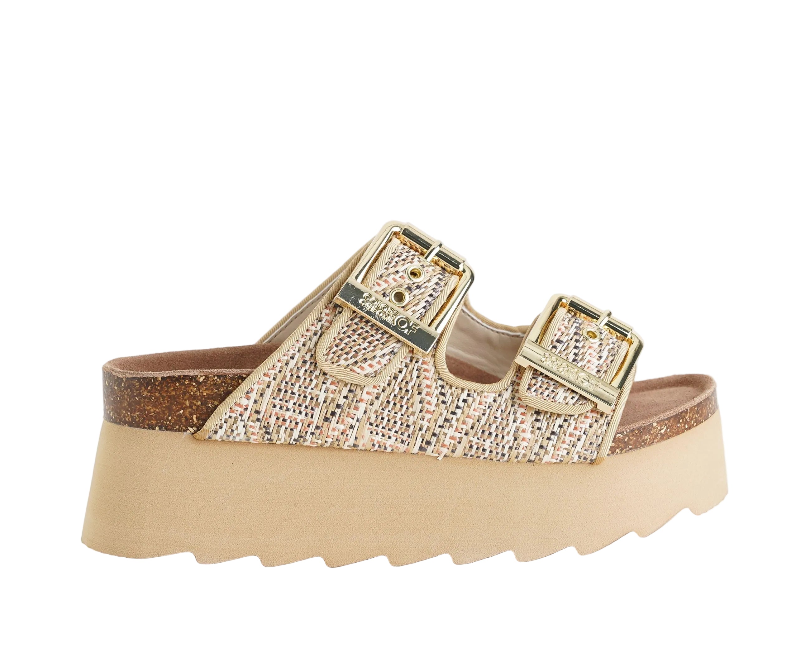 `Sandalo platform Colors of California HC.BES602 Natural (NAT) Donna`