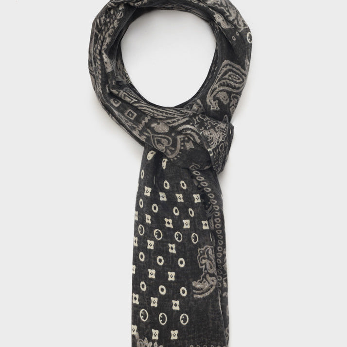 Sciarpa stampata Nalì Mary LASC0341 Nero Donna
