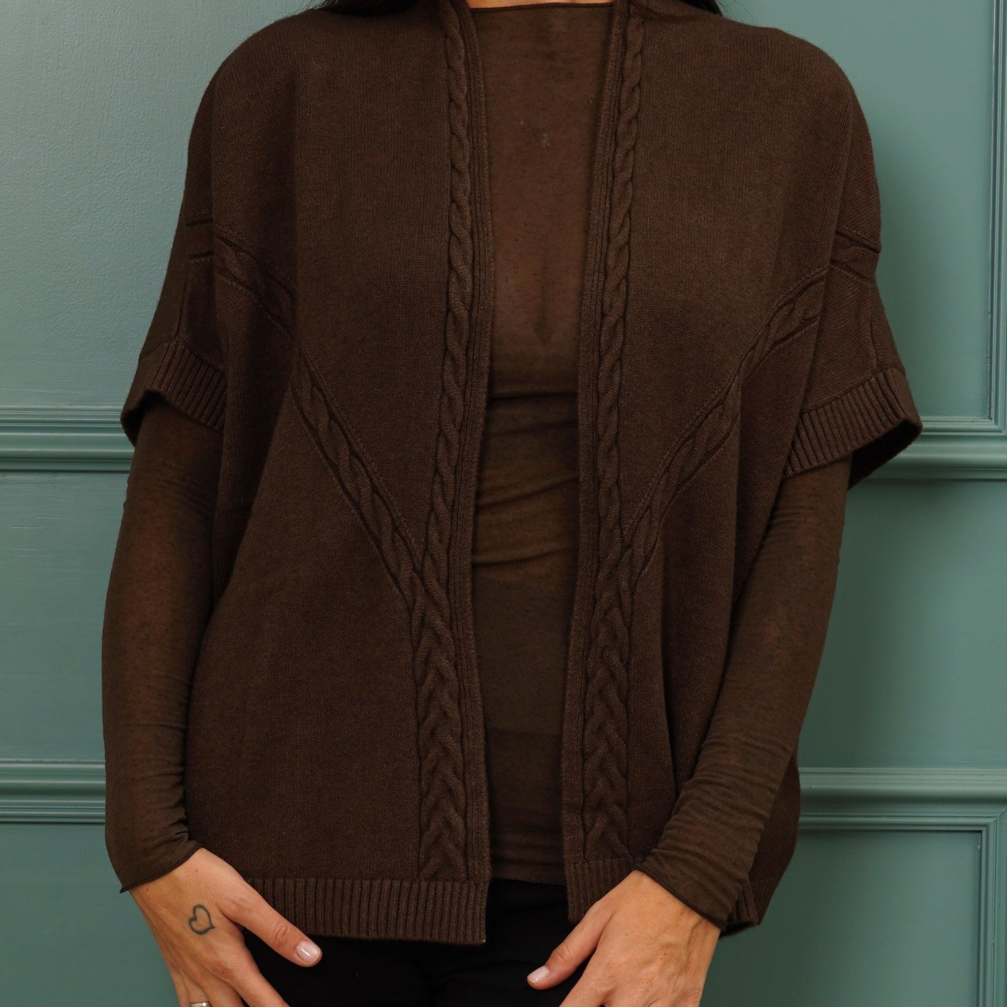 Cardigan manica corta BB GLAMOUR JN1016 Donna