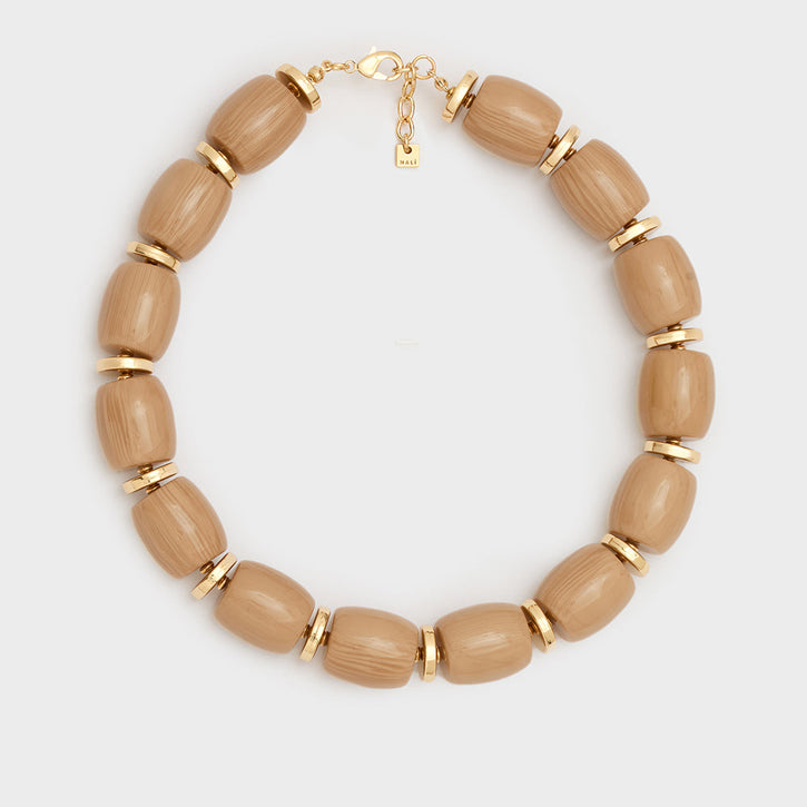 Collana Vicky in resina NALI' EMCL1030 Oro/Beige Donna