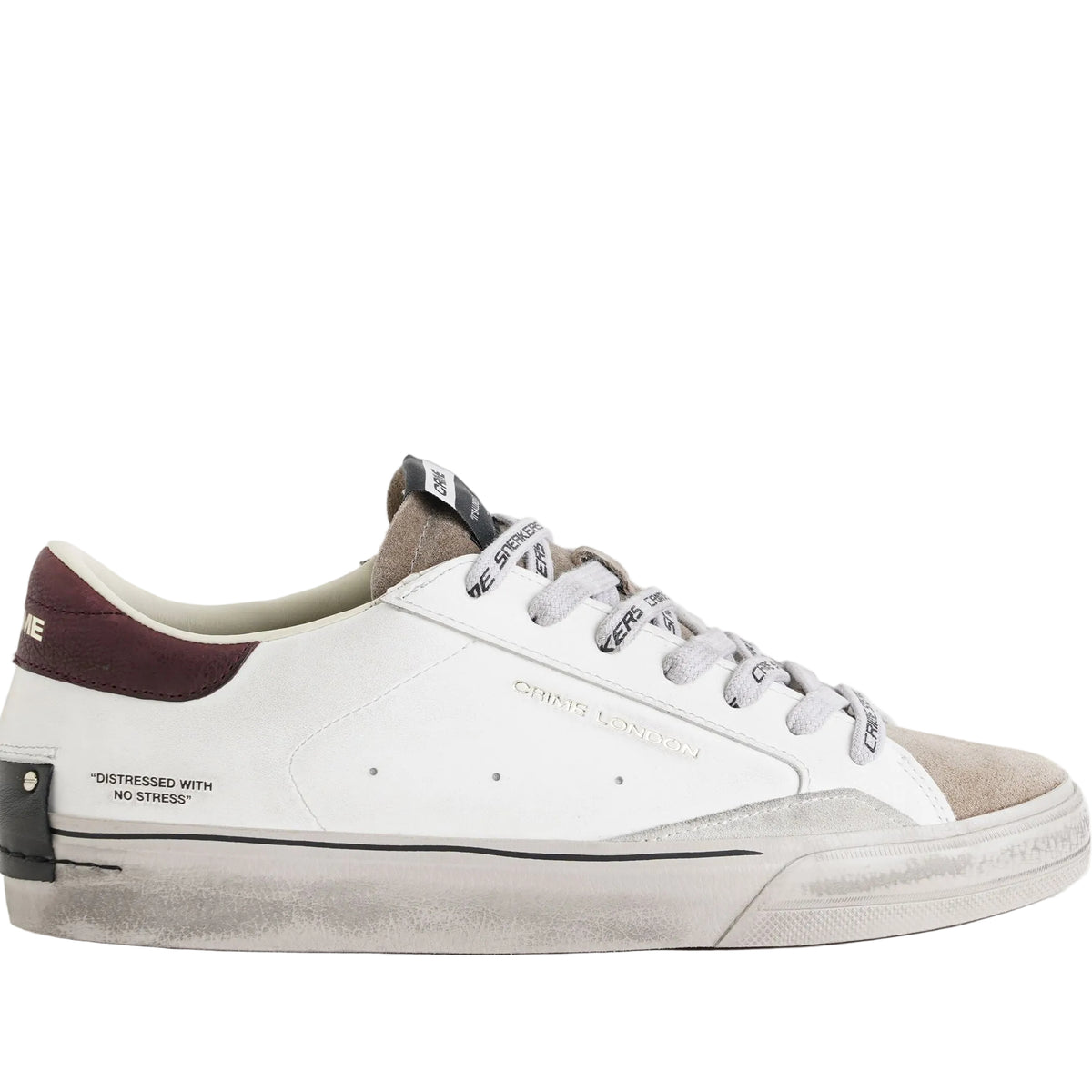 Sneakers Crime London Distressed 2.0 Mulberry 10051AA9 White Uomo
