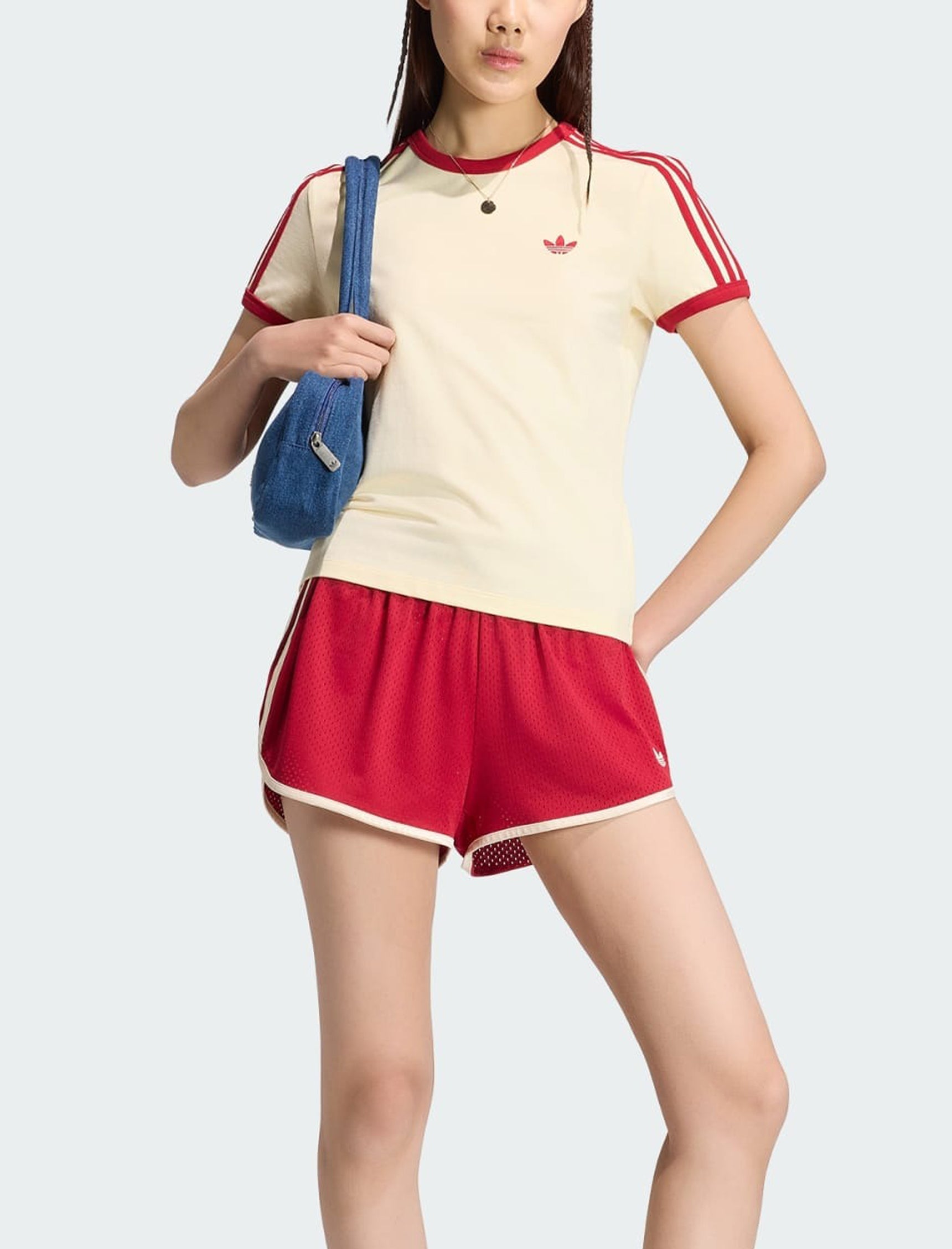 T-Shirt Adidas 3 Strisce Slim KS4780 Warm Vanilla / Team Victory Red