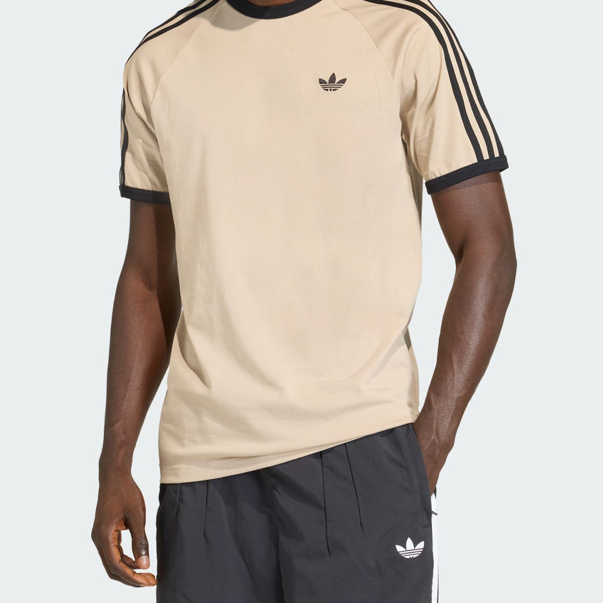 T-shirt Adidas 3-Stripes Stone Khaki Uomo