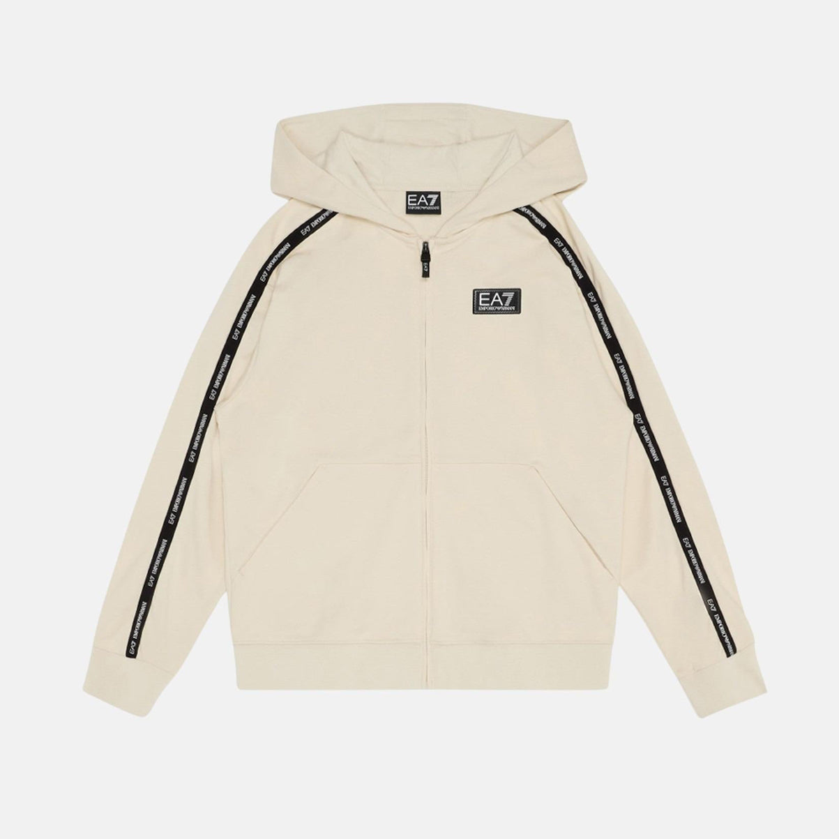Felpa con zip EA7 7B000193AF10368 Panna Bambino
