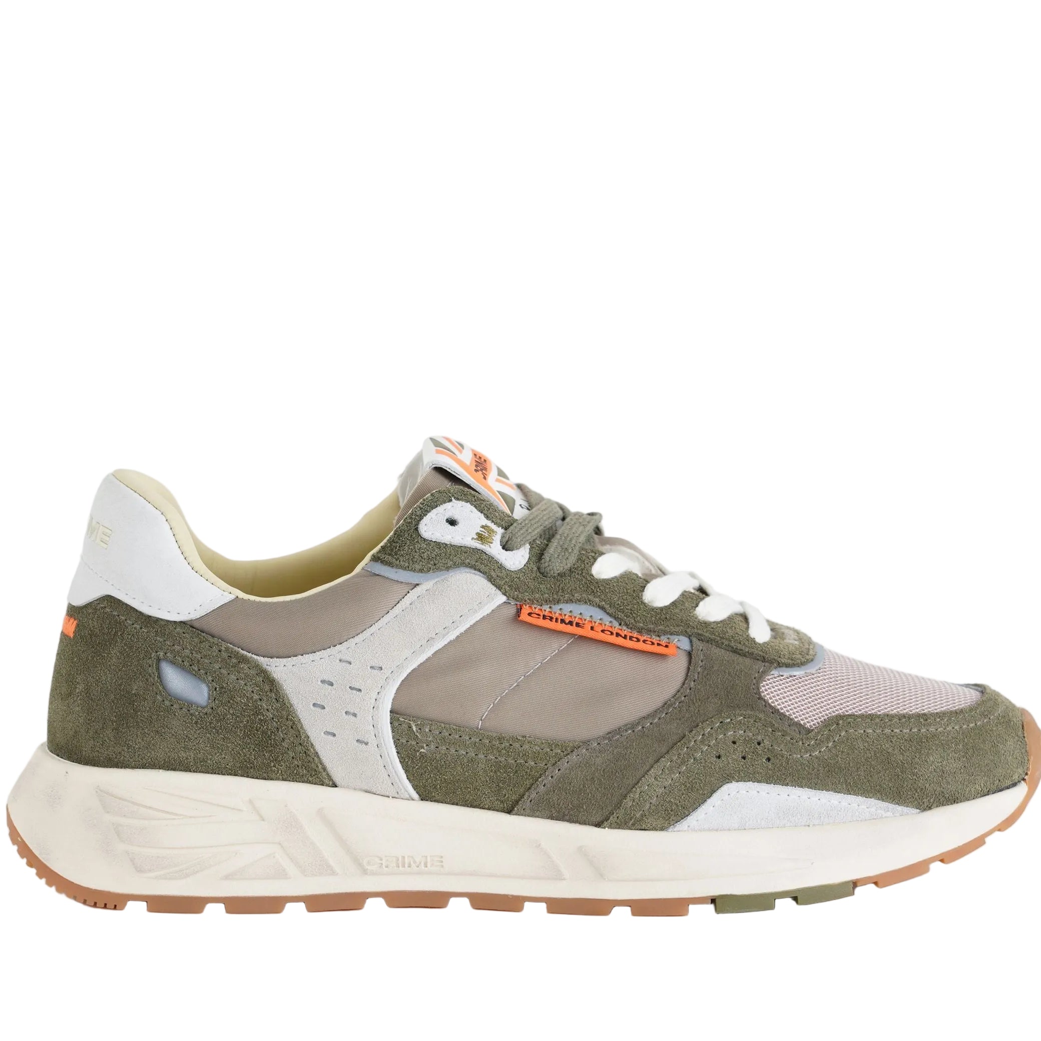 Crime London Rush 19603PP8.80 – Sneakers uomo Beige/Verde Toast Brown