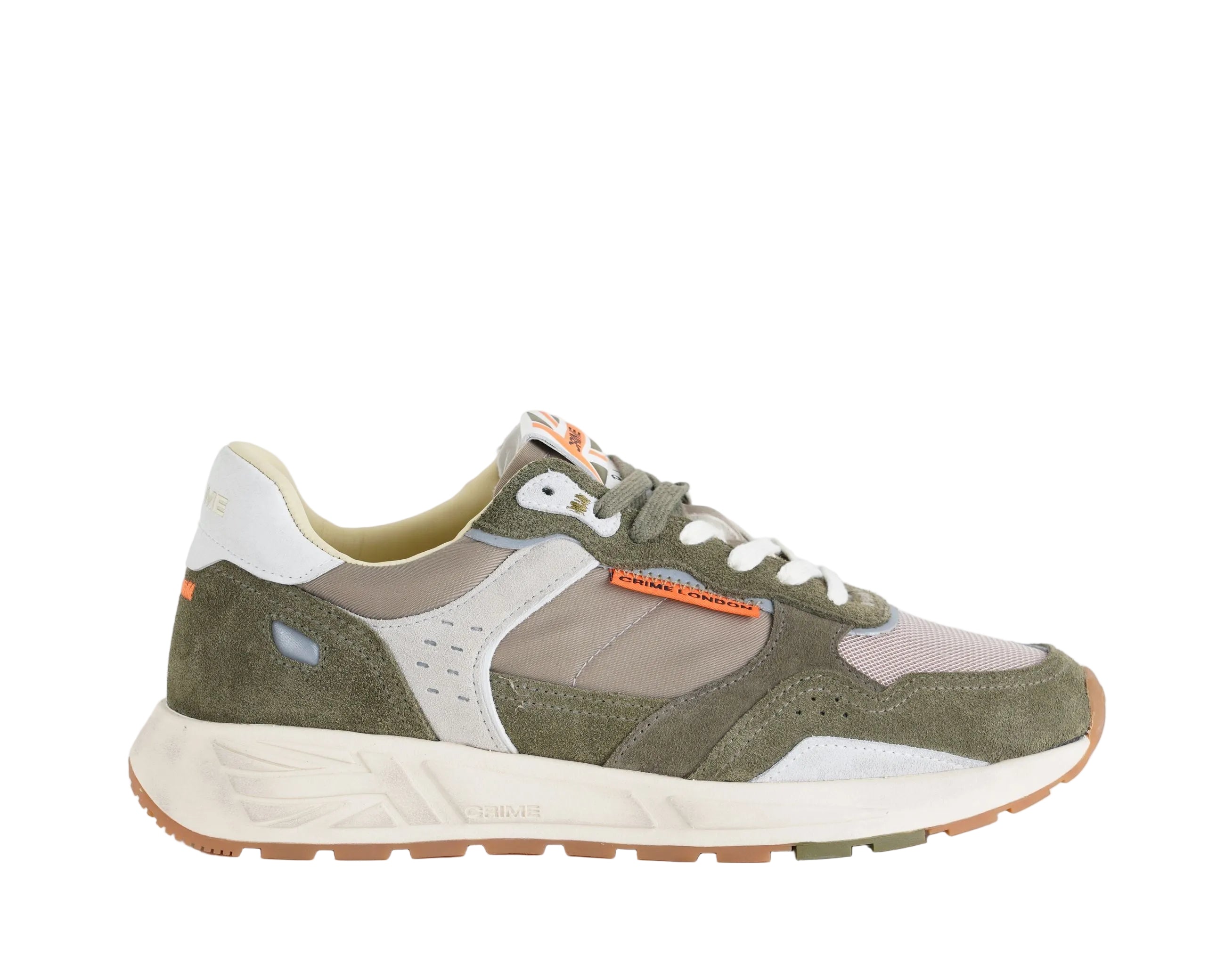 Crime London Rush 19603PP8.80 – Sneakers uomo Beige/Verde Toast Brown