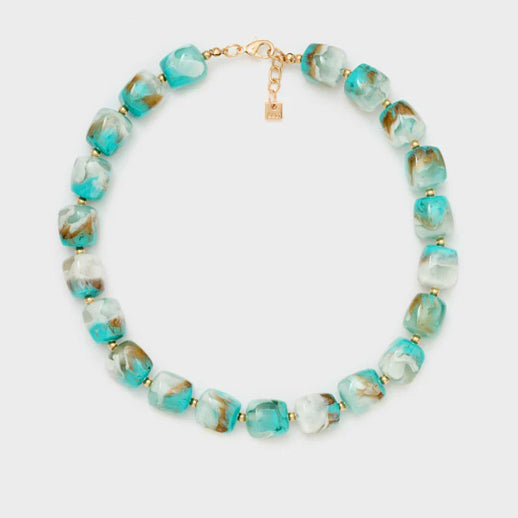 Collana Nalì Cri in resina EMCL1225 Turchese